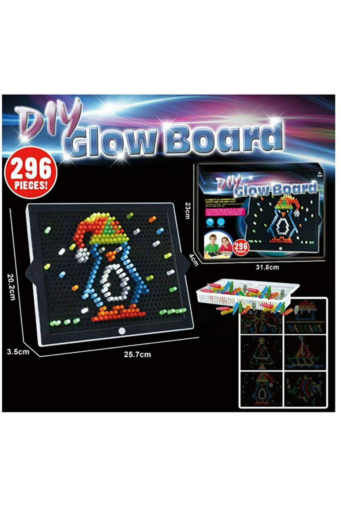 YM2215 LED IŞIKLI PARLAYAN EĞİTİCİ RESİM TABLETİ Kız Erkek Çocuk Oyuncak Eğitici Oyuncaklar