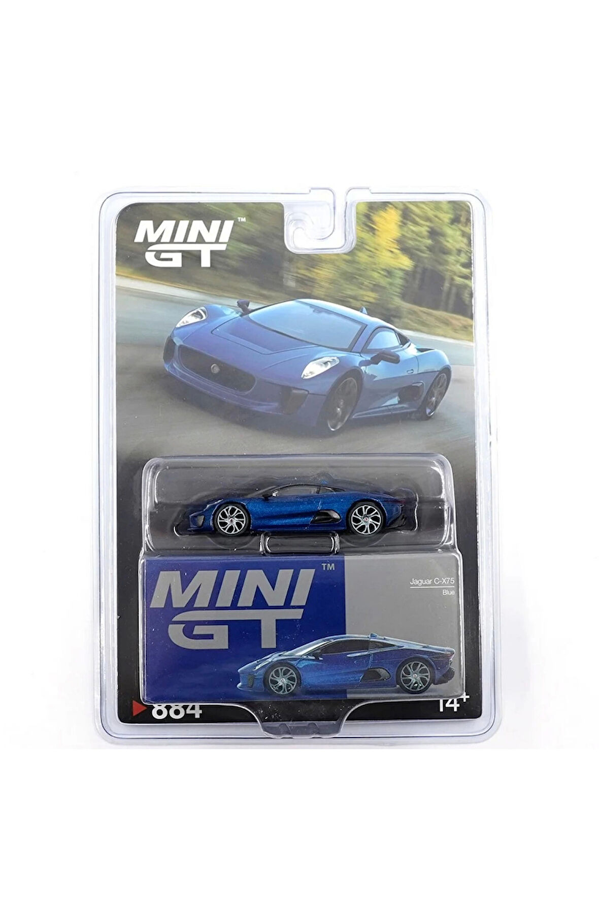 Mini GT 1/64 Jaguar C-X75 Blue Kız Erkek Çocuk Oyuncak Eğitici Oyuncaklar