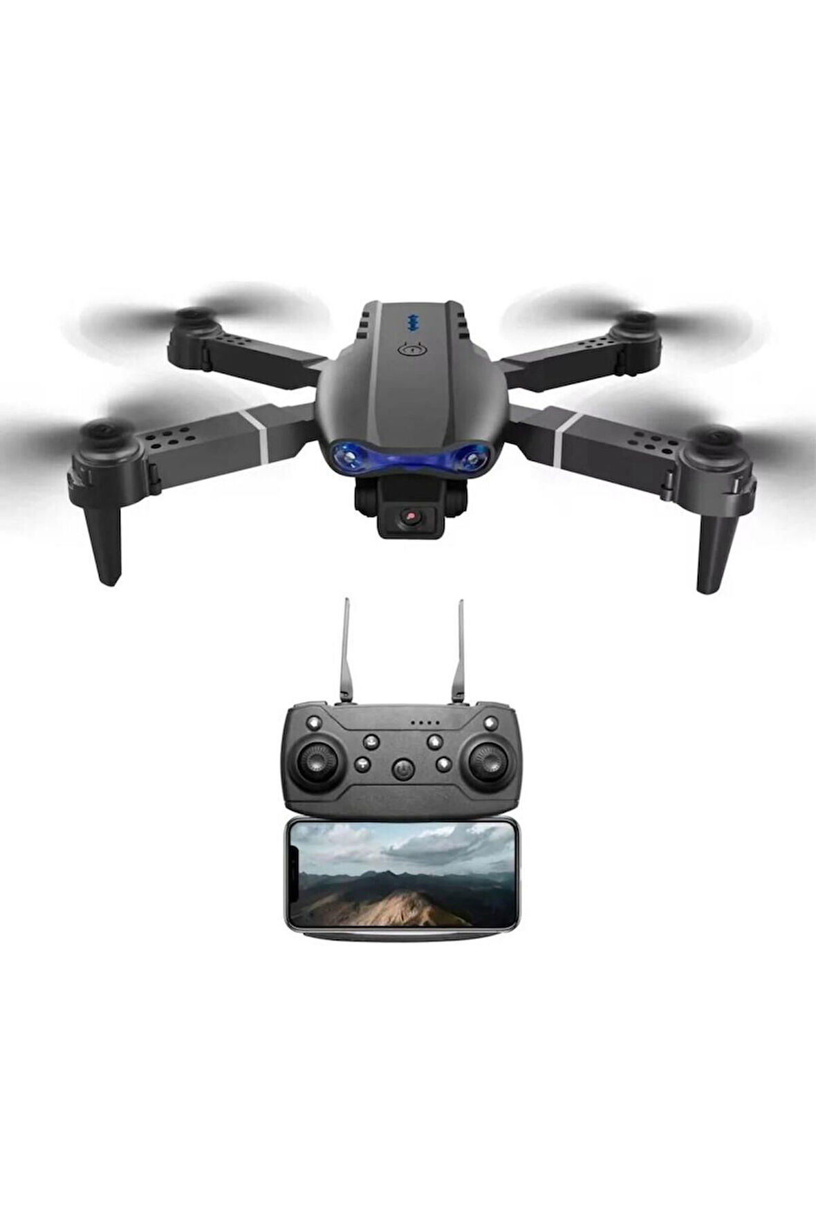 E99 ÇANTALI KAMERALI KATLANIR DRONE Kız Erkek Çocuk Oyuncak Eğitici Oyuncaklar