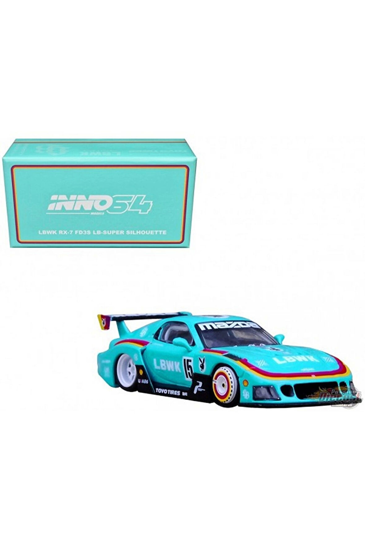 Inno 1/64 LBWK RX7 LB-Super Silhoutte Kız Erkek Çocuk Oyuncak Eğitici Oyuncaklar