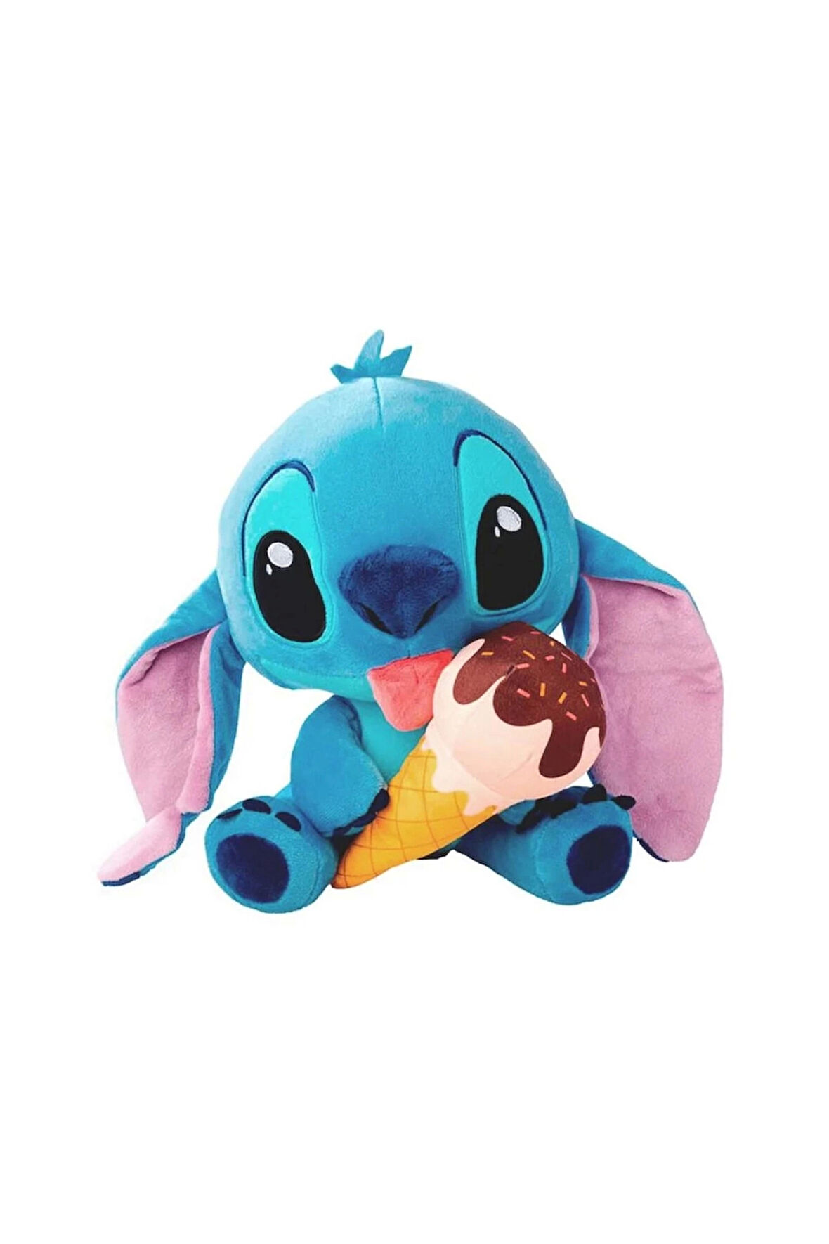 Dondurma Yiyen Stitch Peluş 25cm Kız Erkek Çocuk Oyuncak Eğitici Oyuncaklar