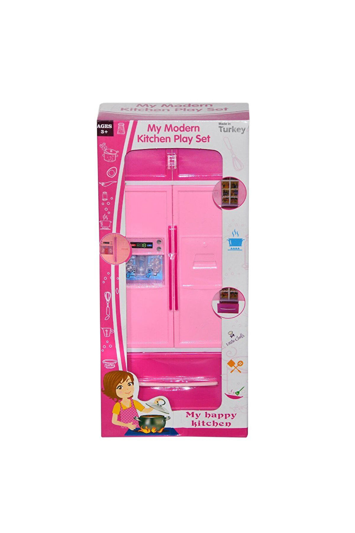 02301 Oydaş, My Happyy Kitchen Buzdolabı Kız Erkek Çocuk Oyuncak Eğitici Oyuncaklar