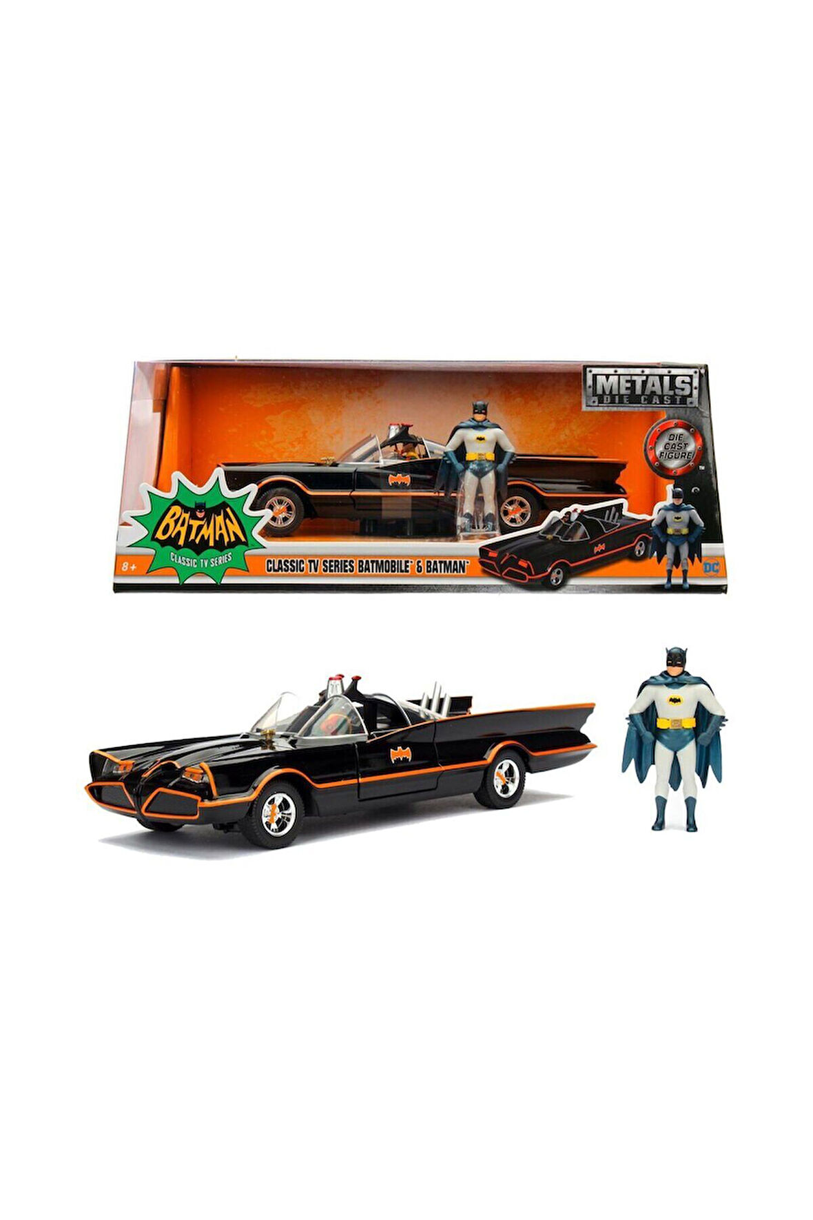 9398259314R00 Batman 1966 Classic Batmobile 1 24 Kız Erkek Çocuk Oyuncak Eğitici Oyuncaklar