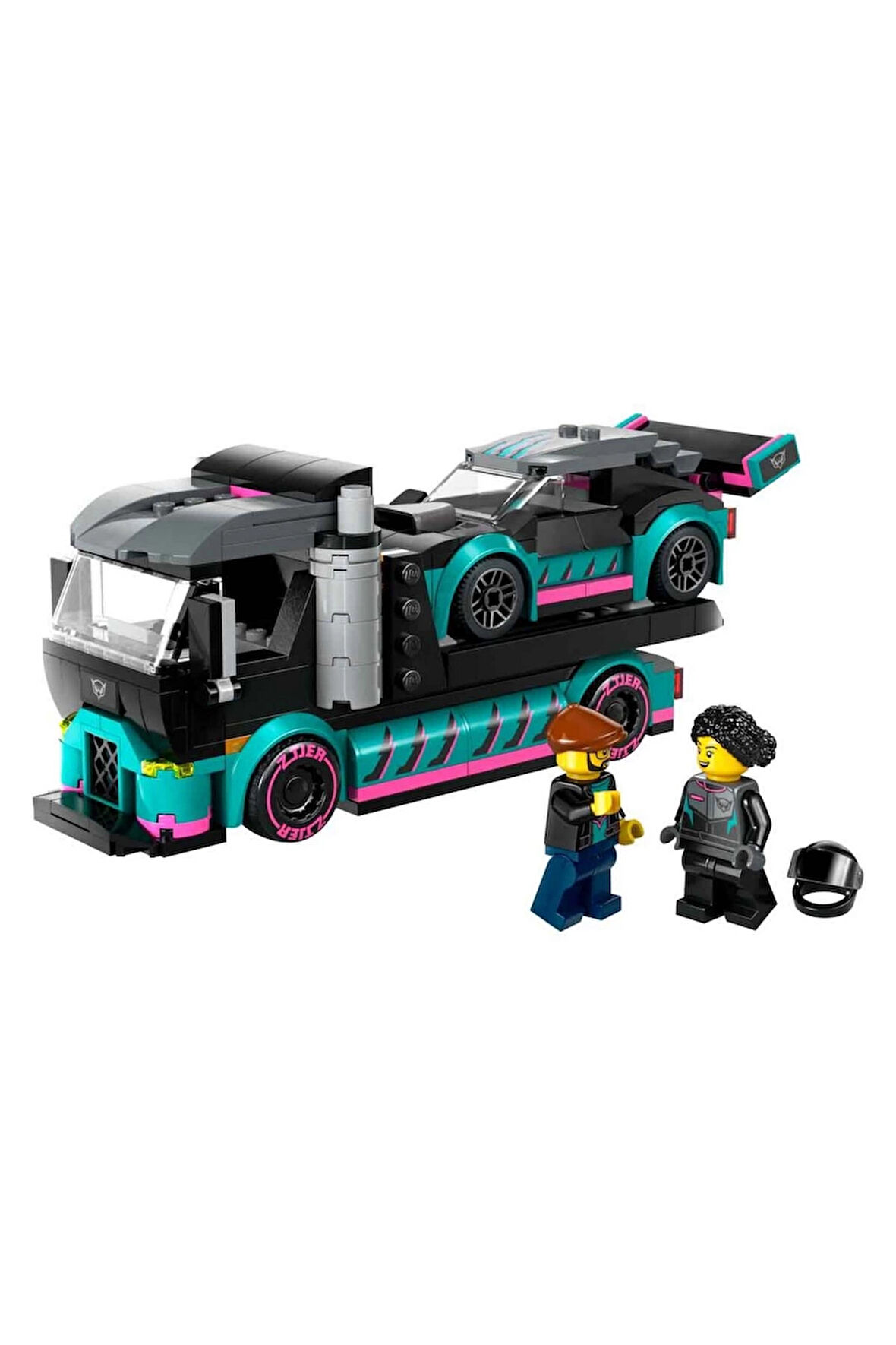 LEGO City Yarış Arabası ve Araba Taşıyıcı Kamyon 60406 Kız Erkek Çocuk Oyuncak Eğitici Oyuncaklar