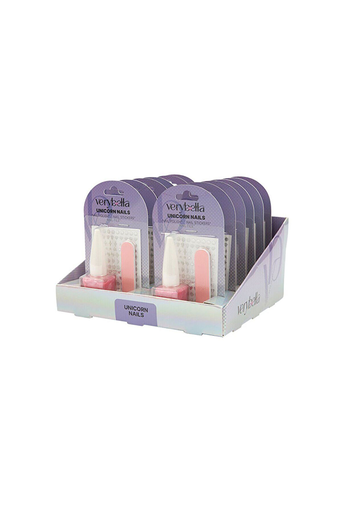 VRB48000 Very Bella - Unicorn Tırnak Seti (oje+kağıt törpü) Kız Erkek Çocuk Oyuncak Eğitici Oyuncakl