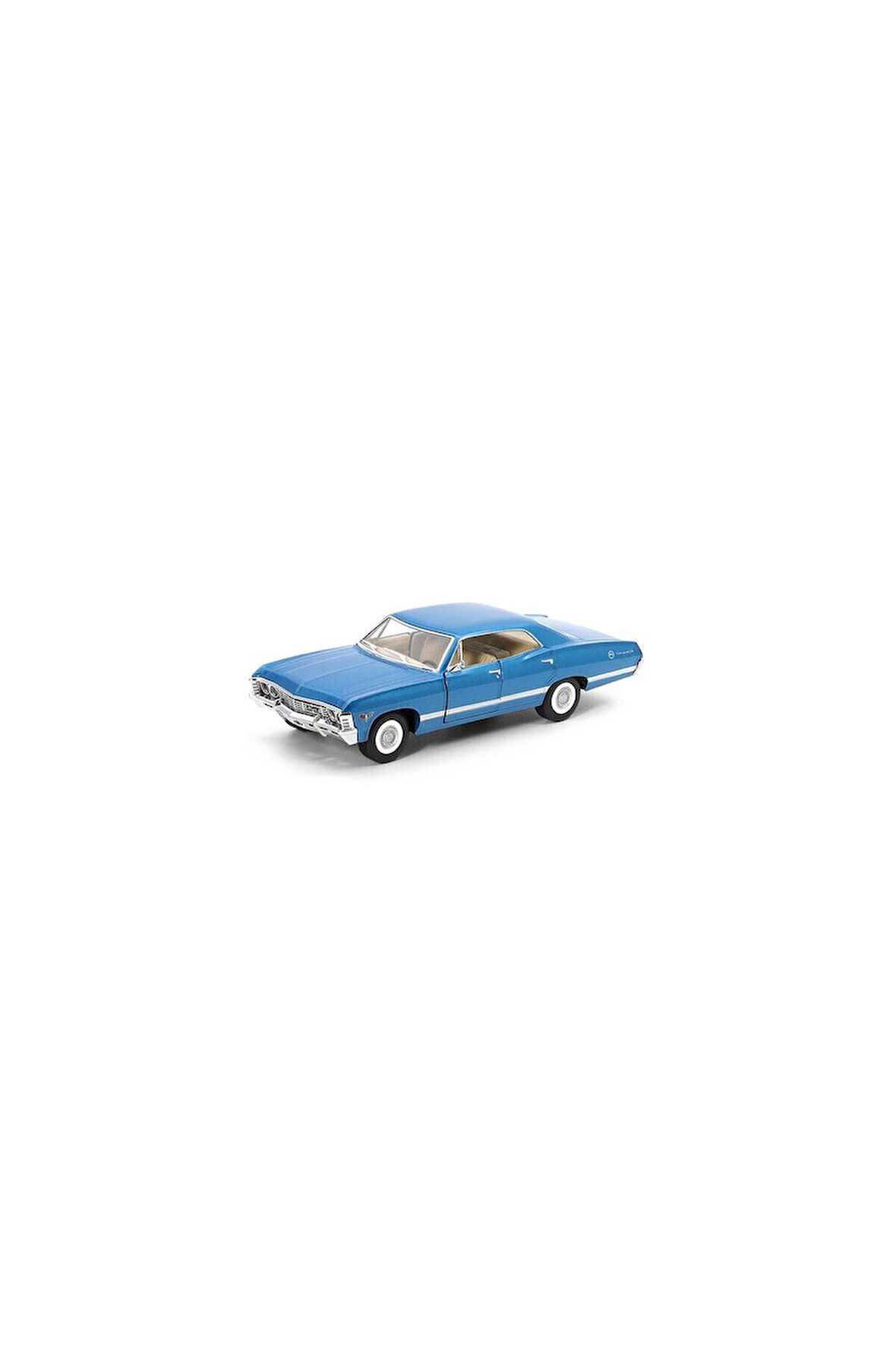 KT5418D MAVİ-SİYAH ÇEKBIRAK 1967 CHEVROLET IMPALA Kız Erkek Çocuk Oyuncak Eğitici Oyuncaklar