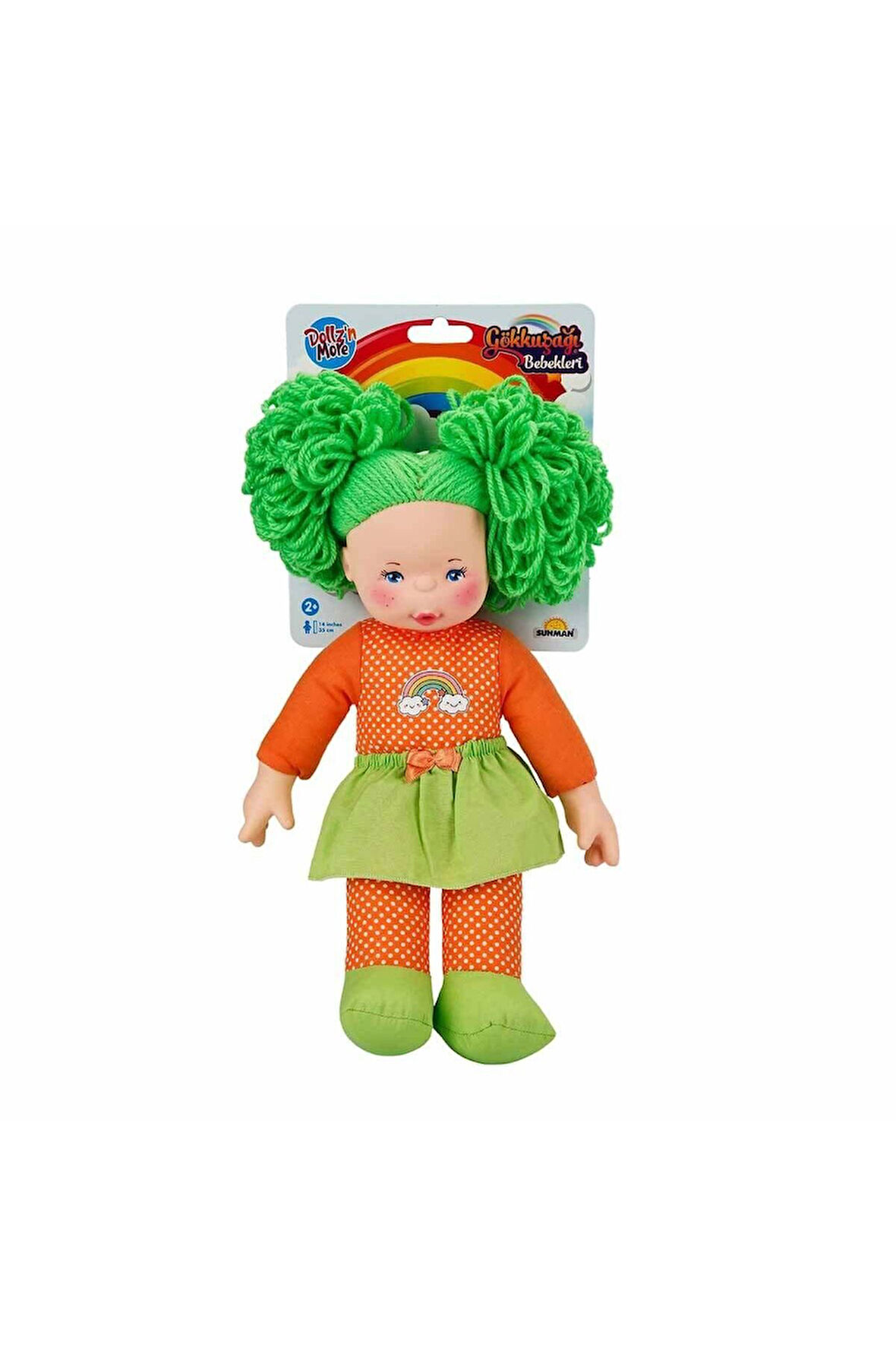 30012 Gökkuşağı Bebekleri 35cm -Sunman - 1adet stokta olan renk gönderilir Kız Erkek Çocuk Oyuncak E