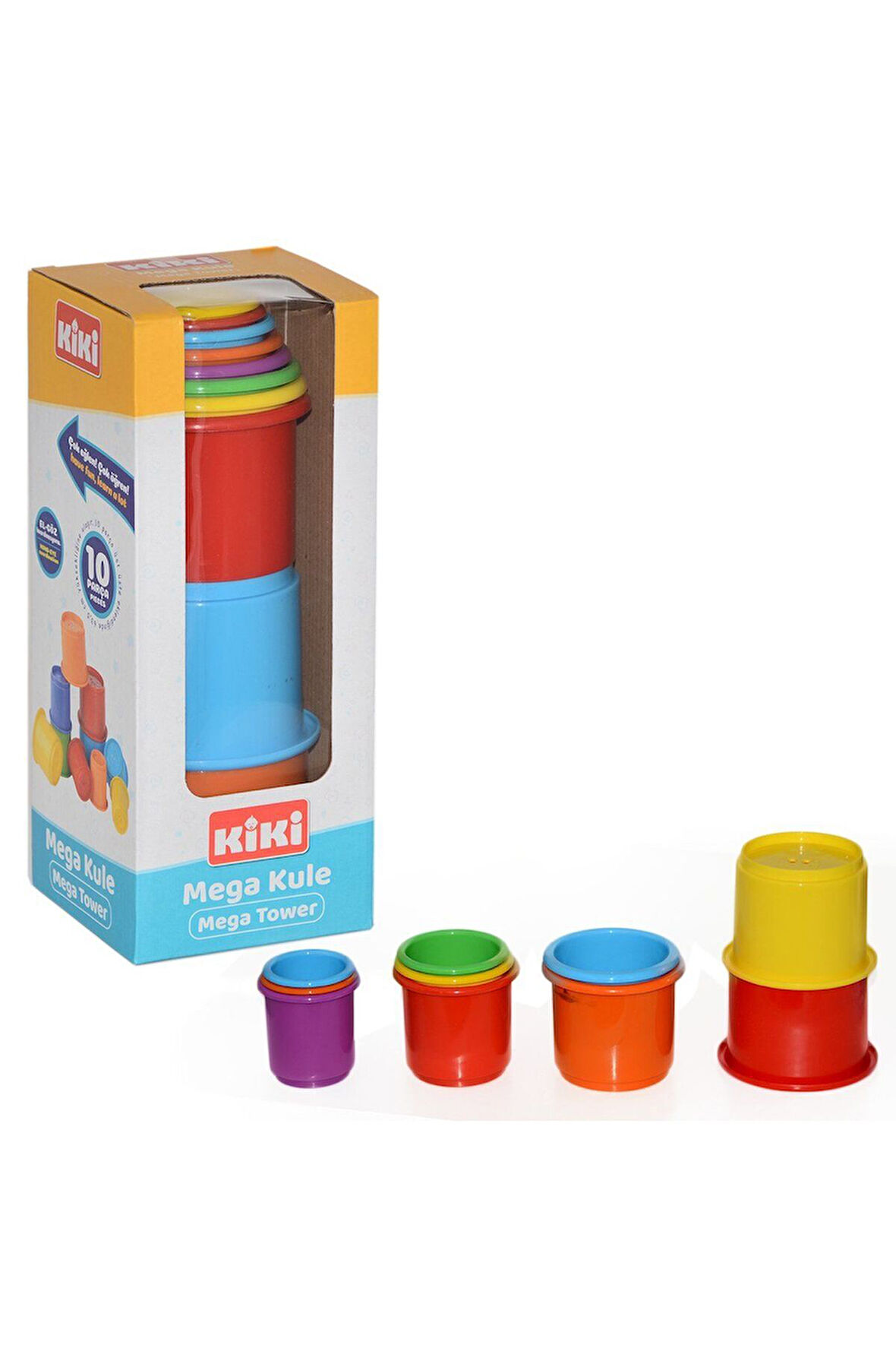 AE-1610 Kiki, Mega Kule / 0-3 yaş Kız Erkek Çocuk Oyuncak Eğitici Oyuncaklar