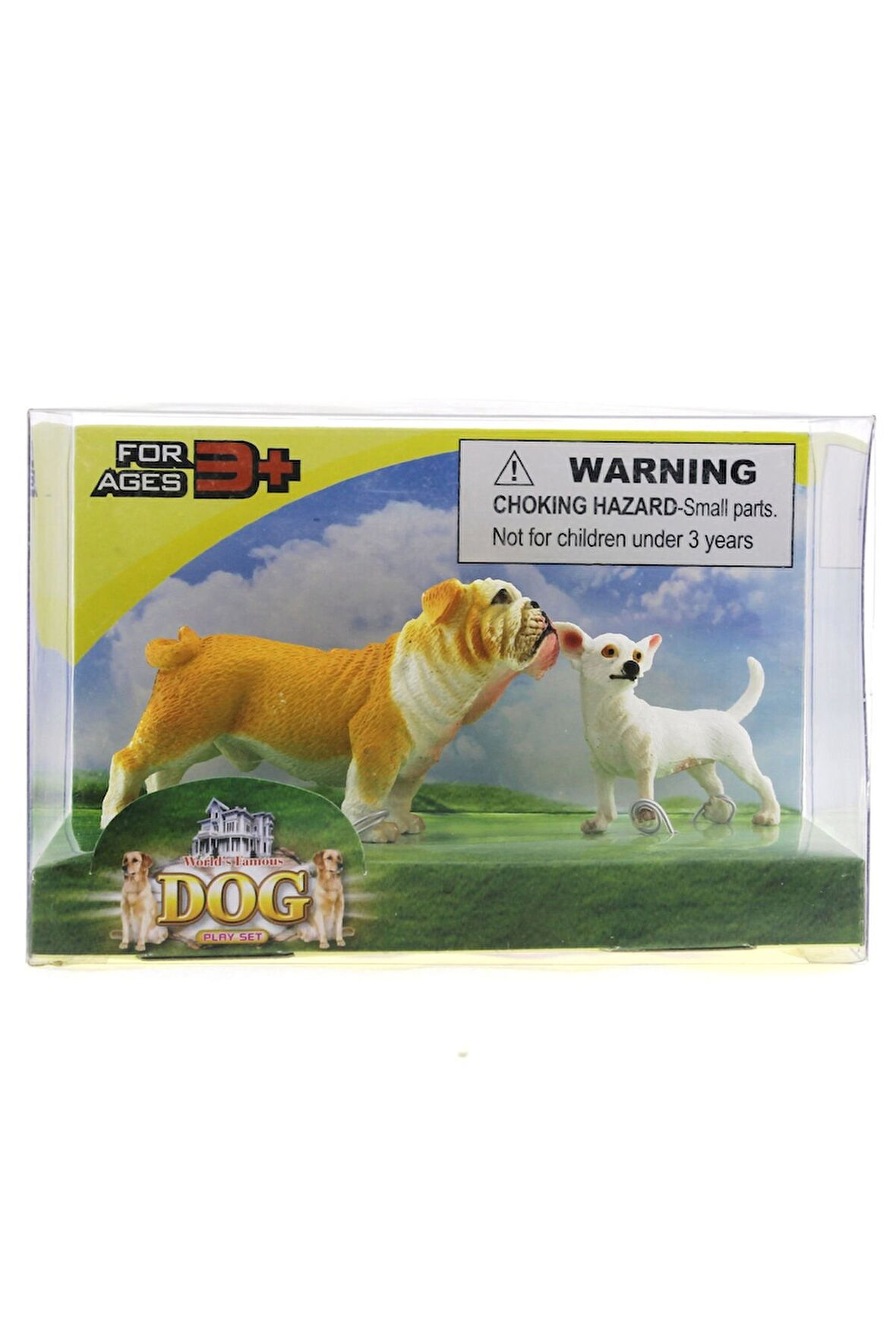 Buldog ve Şivava (Chihuahua) Model Hayvan Köpek Kız Erkek Çocuk Oyuncak Eğitici Oyuncaklar