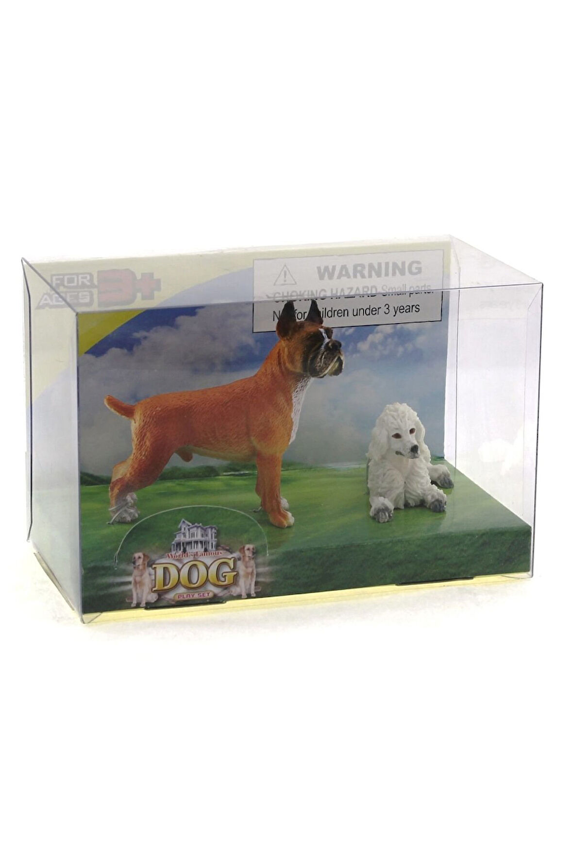 Boxer ve Kaniş Model Hayvan Köpek Kız Erkek Çocuk Oyuncak Eğitici Oyuncaklar