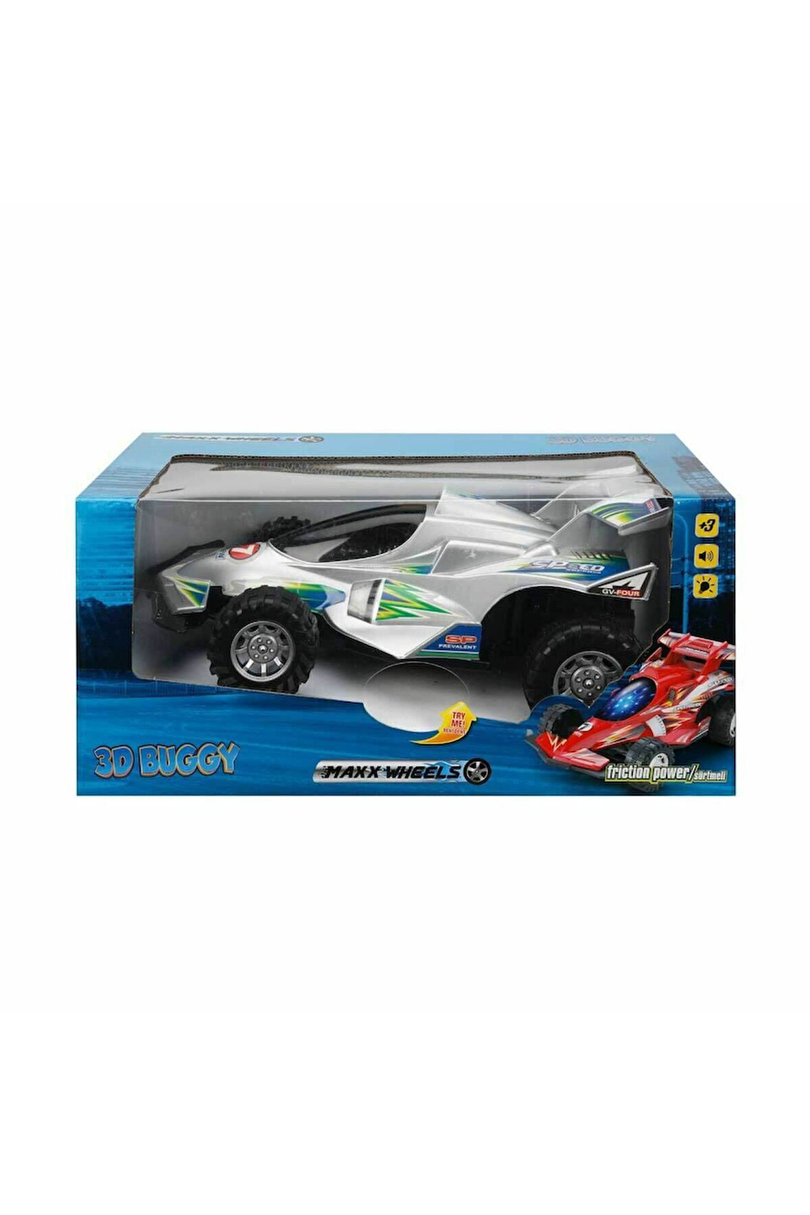 10099 Sesli ve Işıklı 3D Buggy Sürtmeli Araba Kız Erkek Çocuk Oyuncak Eğitici Oyuncaklar