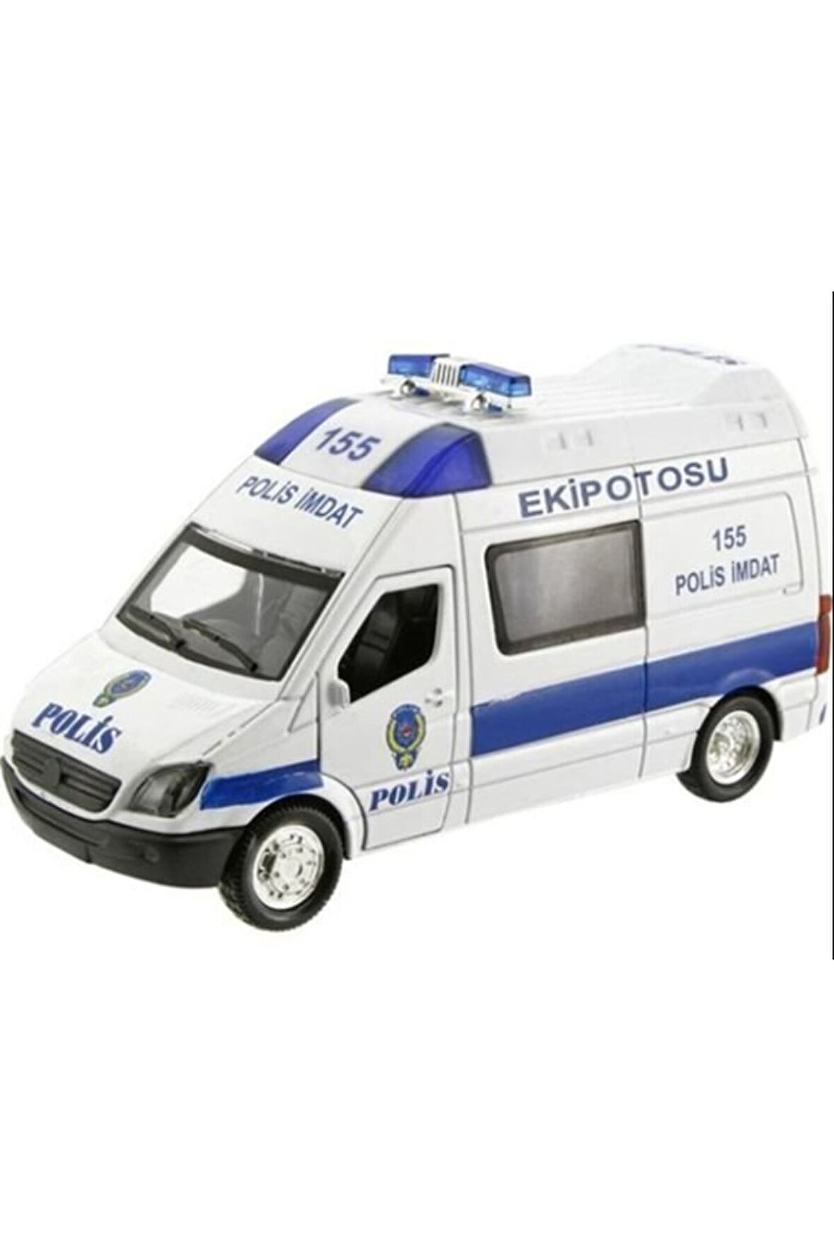 Çek Bırak Metal Sesli Ve Işıklı Polis Minibüsü Kız Erkek Çocuk Oyuncak Eğitici Oyuncaklar
