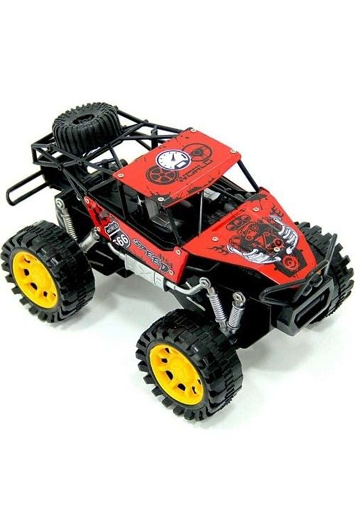 Rock Crawler Metal Büyük Sürtmeli Arazi Aracı Kırmızı Kız Erkek Çocuk Oyuncak Eğitici Oyuncaklar