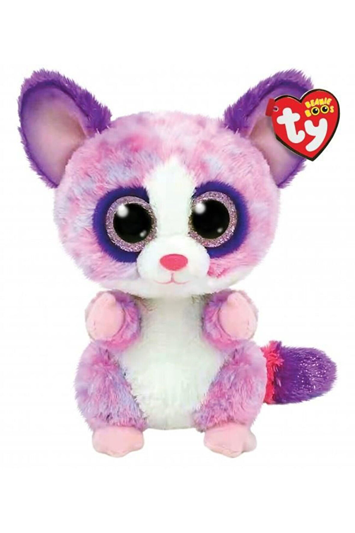 TY Peluş Becca the Pink Bush Baby Regular Beanie Boo Kız Erkek Çocuk Oyuncak Eğitici Oyuncaklar