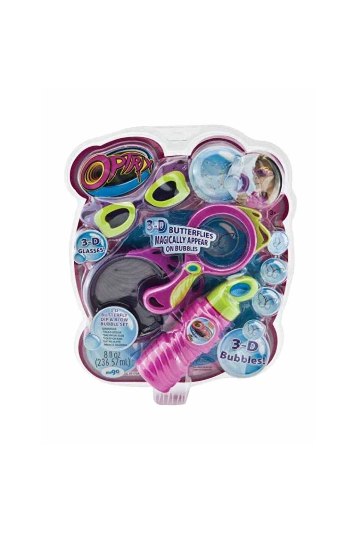 Optrix 3D Bubbles Set Kelebek Efektli 20175 D Kız Erkek Çocuk Oyuncak Eğitici Oyuncaklar