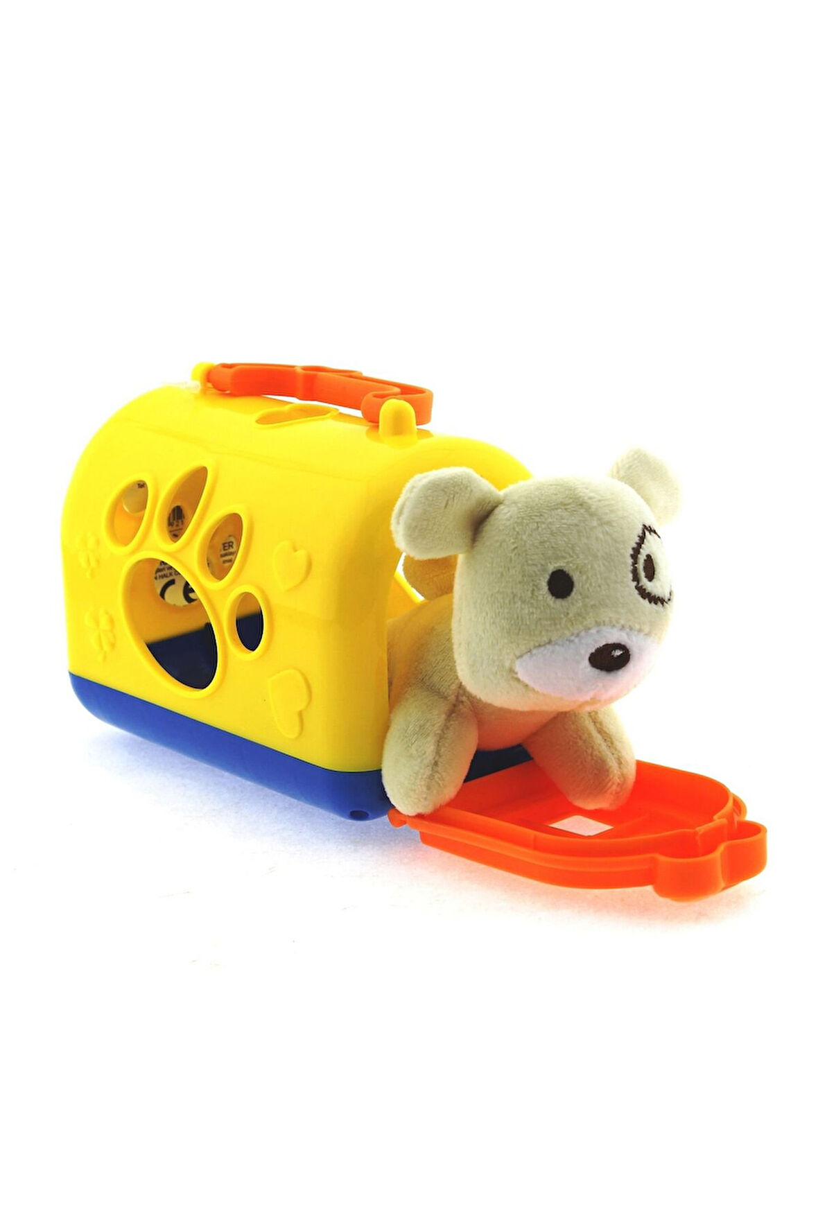 Taşıma Çantalı Peluş Sarı Yavru Köpek Kız Erkek Çocuk Oyuncak Eğitici Oyuncaklar