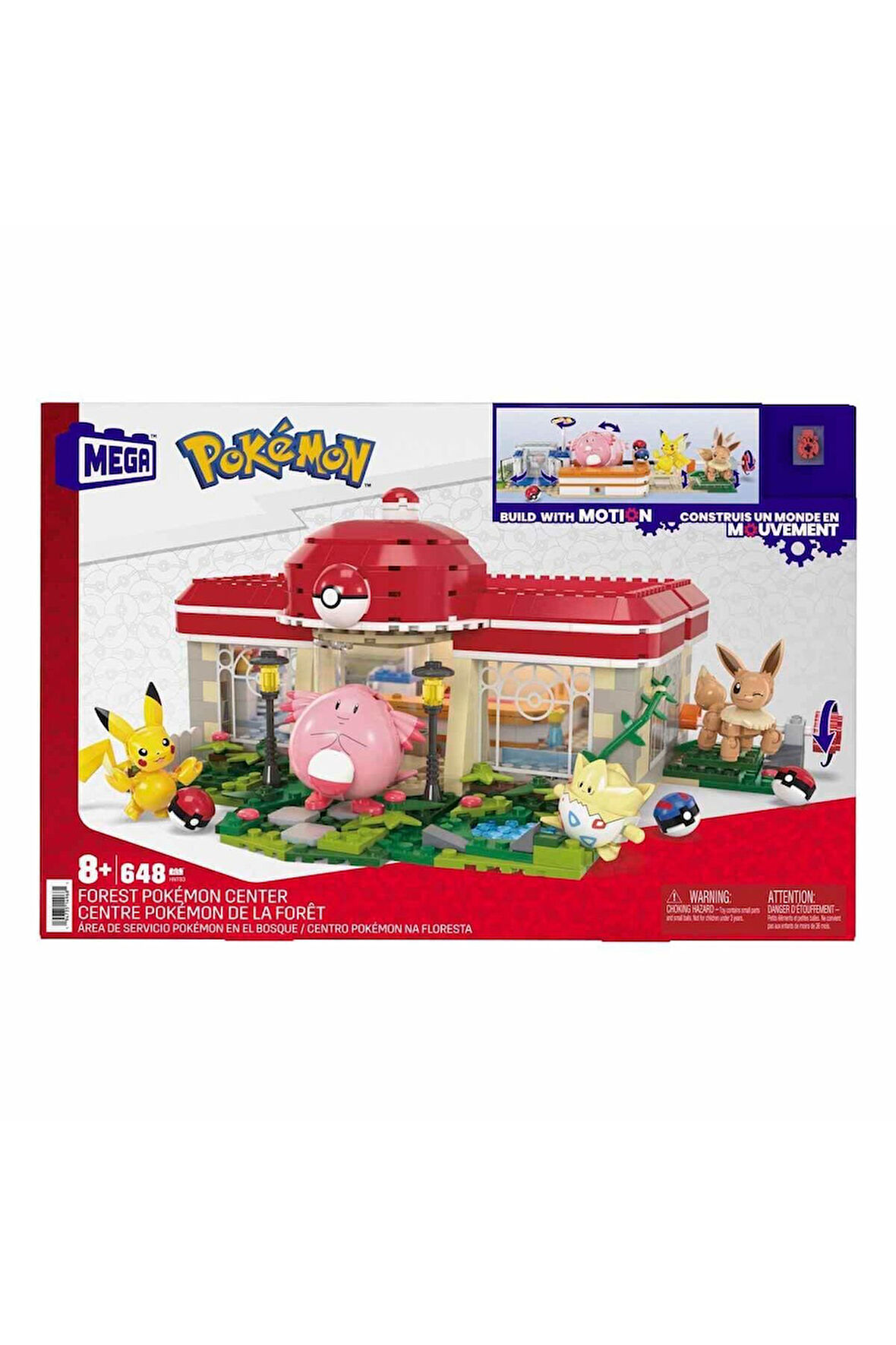 HNT93 MEGA Pokémon™ Pokémon Dinlenme Tesisi 648 parça +8 yaş Kız Erkek Çocuk Oyuncak Eğitici Oyuncak