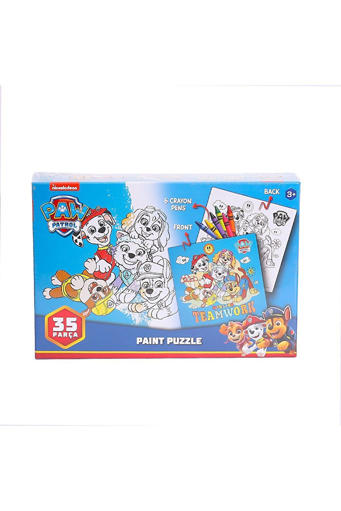 PW7930 Paw Patrol Boyamalı Puzzle Kız Erkek Çocuk Oyuncak Eğitici Oyuncaklar