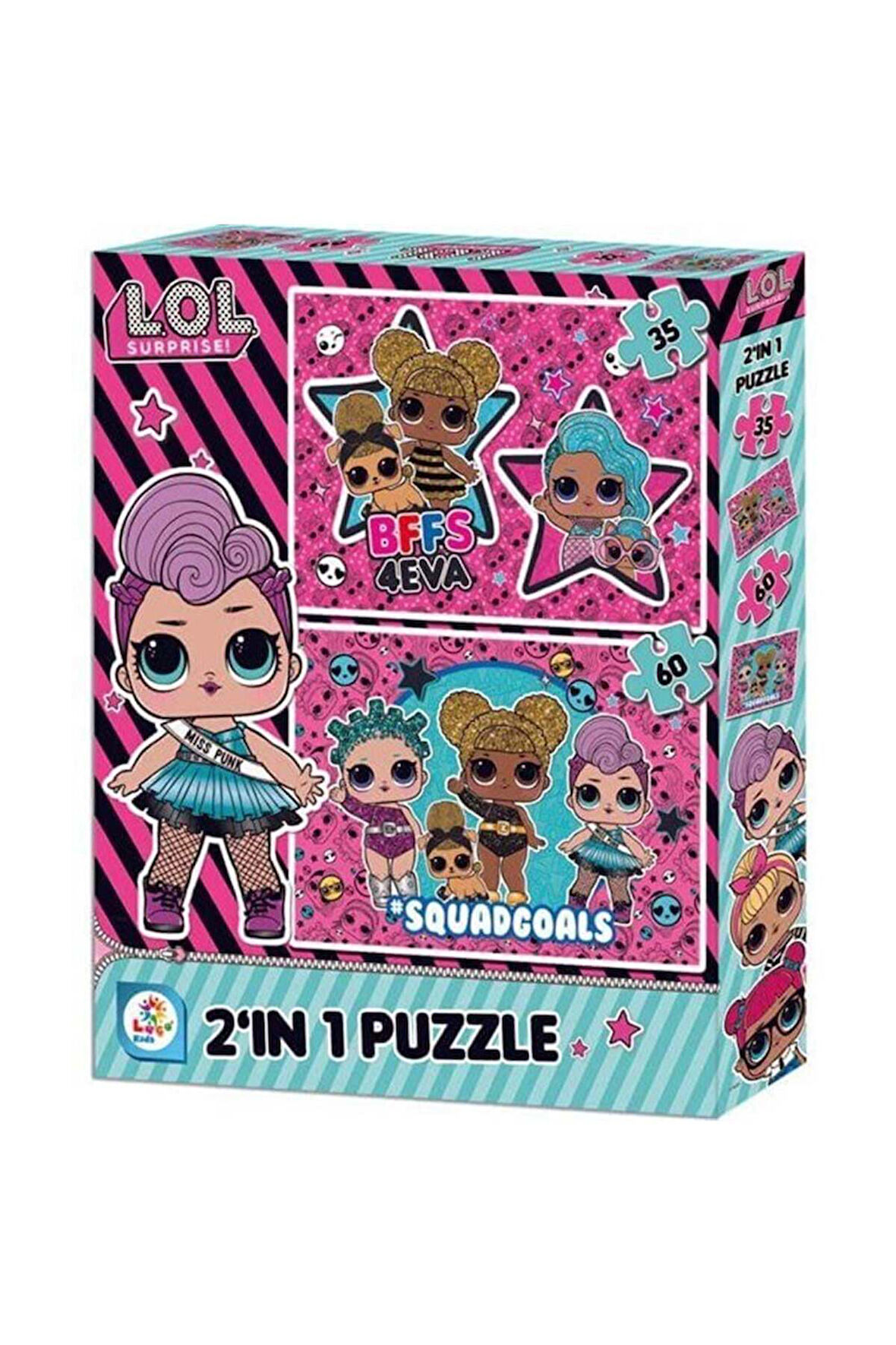 LOL 2in1 Puzzle Kız Erkek Çocuk Oyuncak Eğitici Oyuncaklar