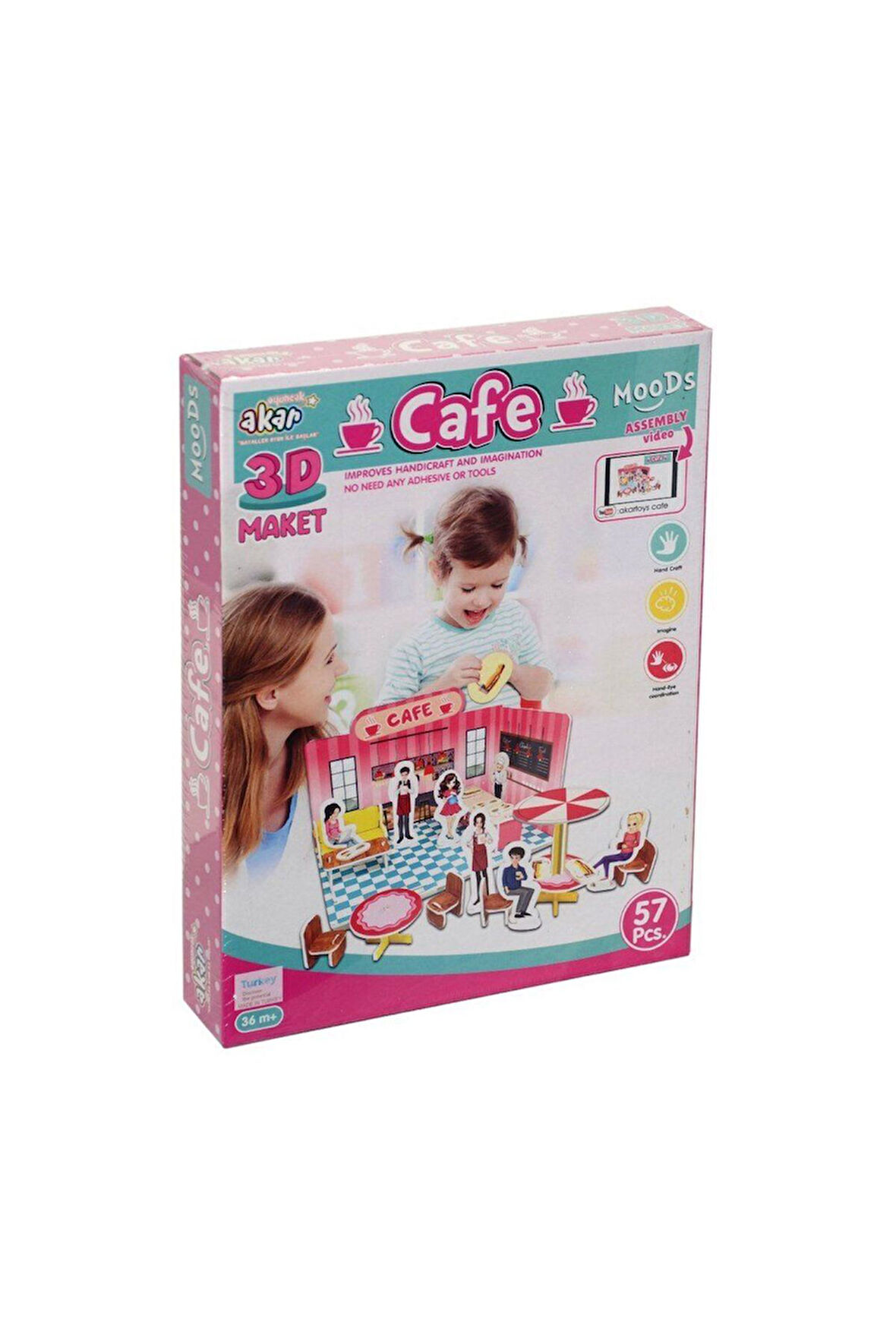 Cafe Maket 3 Boyutlu Puzzle Kız Erkek Çocuk Oyuncak Eğitici Oyuncaklar