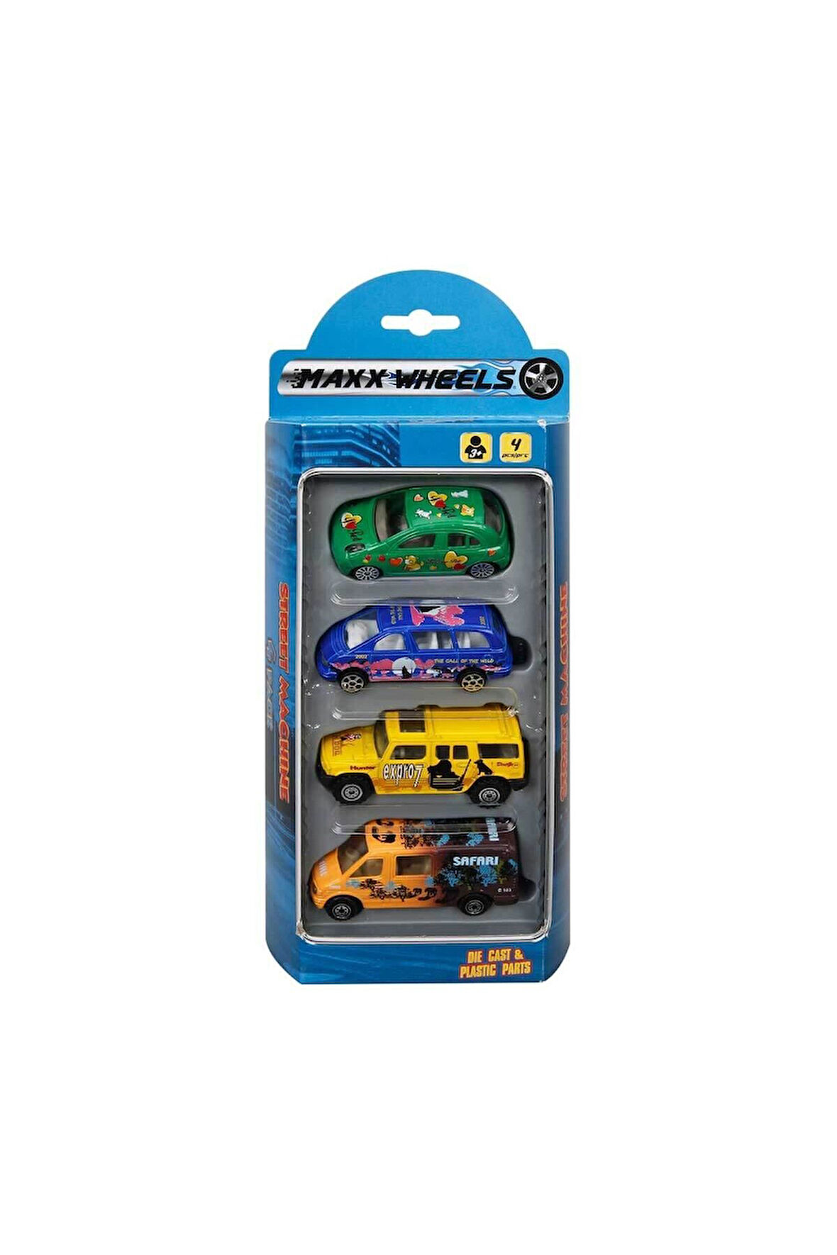 Street Machine 4'lü Mini Araçlar Kız Erkek Çocuk Oyuncak Eğitici Oyuncaklar