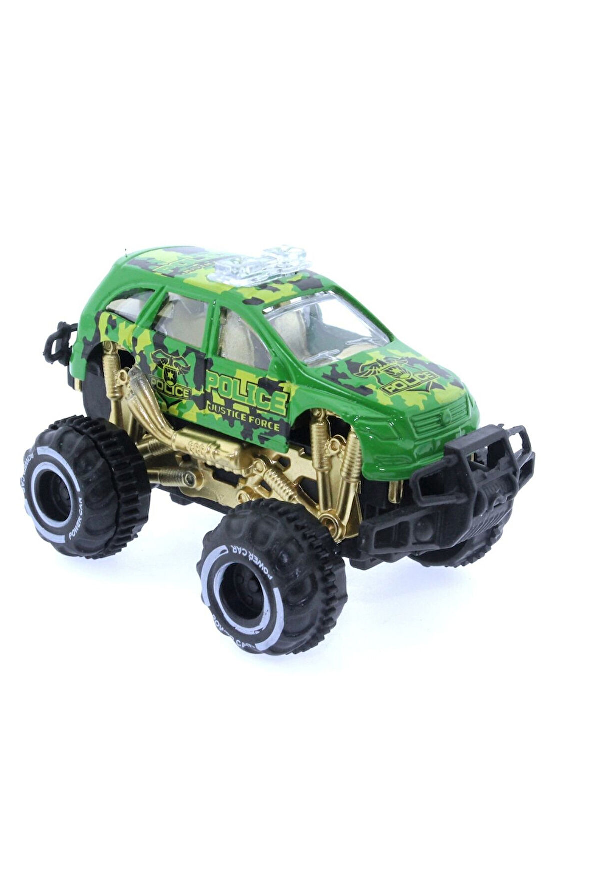 Çek Bırak Mini Off Road Yeşil Polis Aracı Kız Erkek Çocuk Oyuncak Eğitici Oyuncaklar