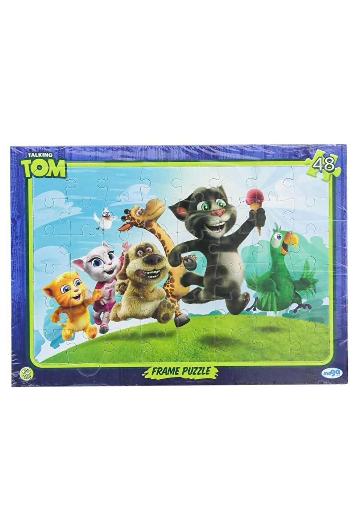 Konuşan Kedi Tom 48 Parça Puzzle Kız Erkek Çocuk Oyuncak Eğitici Oyuncaklar