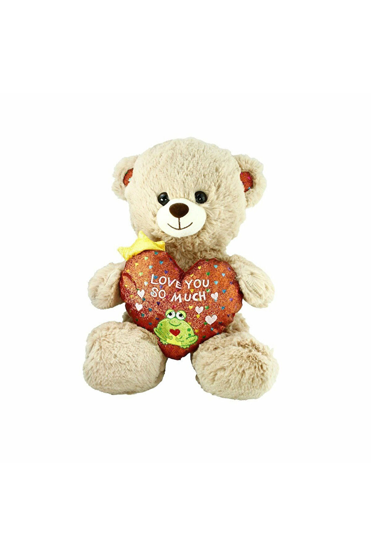 PJH2323 Peluş Kalpli Ayı Love You 30cm Kız Erkek Çocuk Oyuncak Eğitici Oyuncaklar