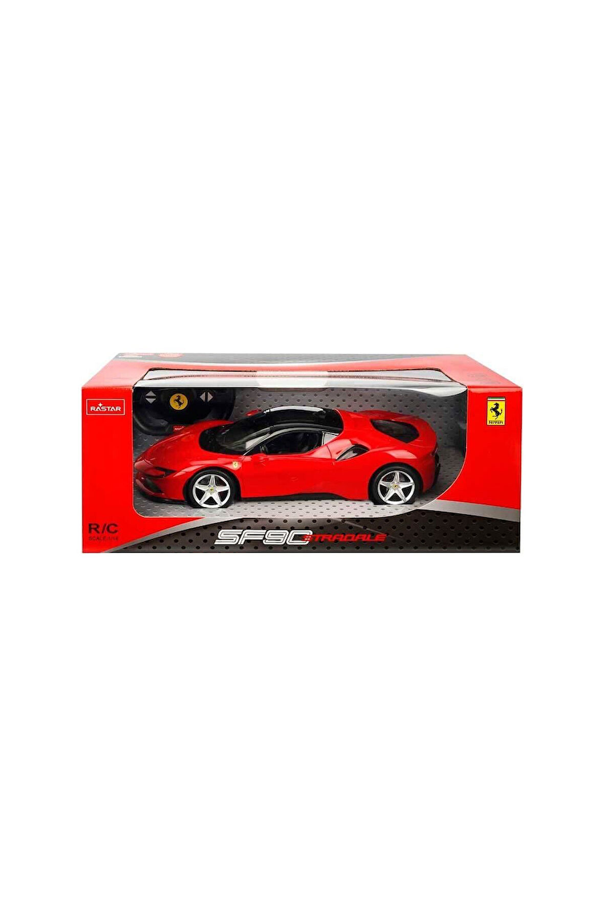 97300 1:14 Ferrari SF90 Stradale Işıklı Uzaktan Kumandalı Araba 34cm Kız Erkek Çocuk Oyuncak Eğitici