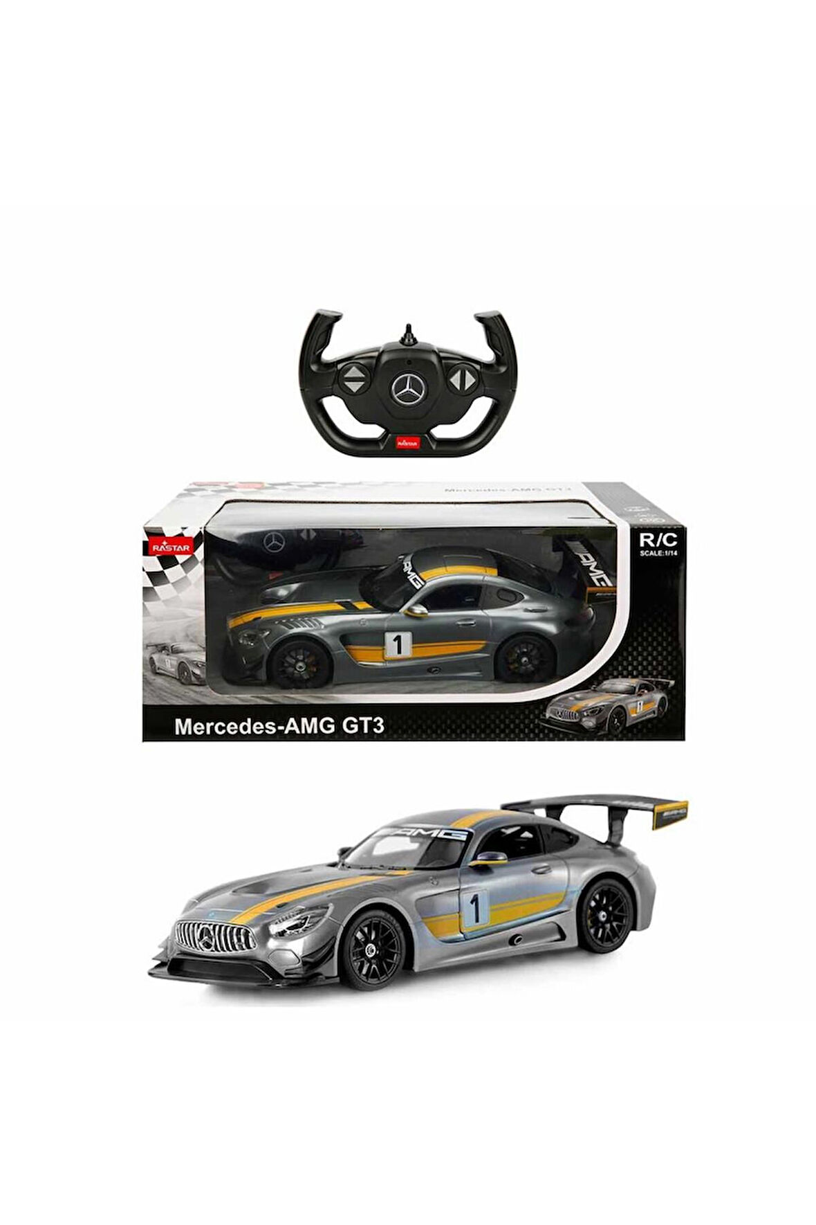 1:14 Mercedes Amg Gt3 Uzaktan Kumandalı Işıklı Araba Kız Erkek Çocuk Oyuncak Eğitici Oyuncaklar