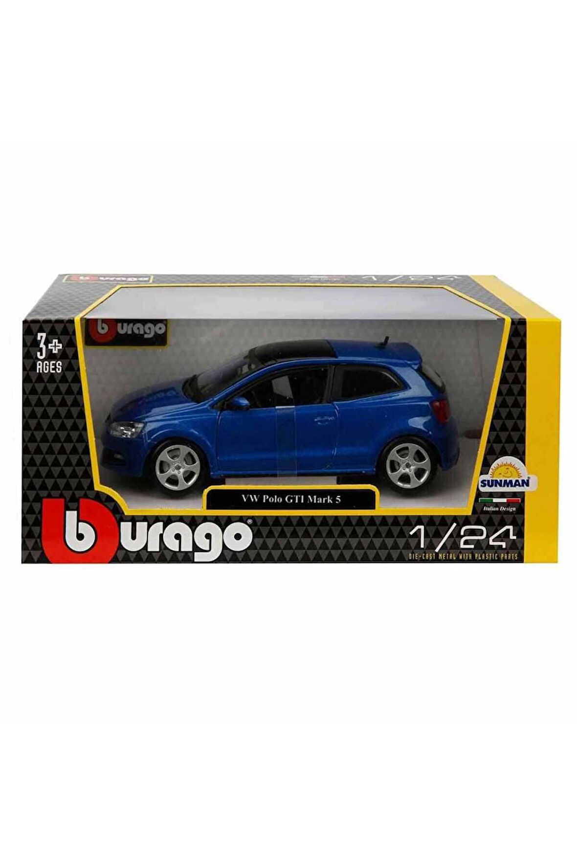 Bburago 1:24 Volkswagen Polo GTI Mark 5 Model Araba Kız Erkek Çocuk Oyuncak Eğitici Oyuncaklar