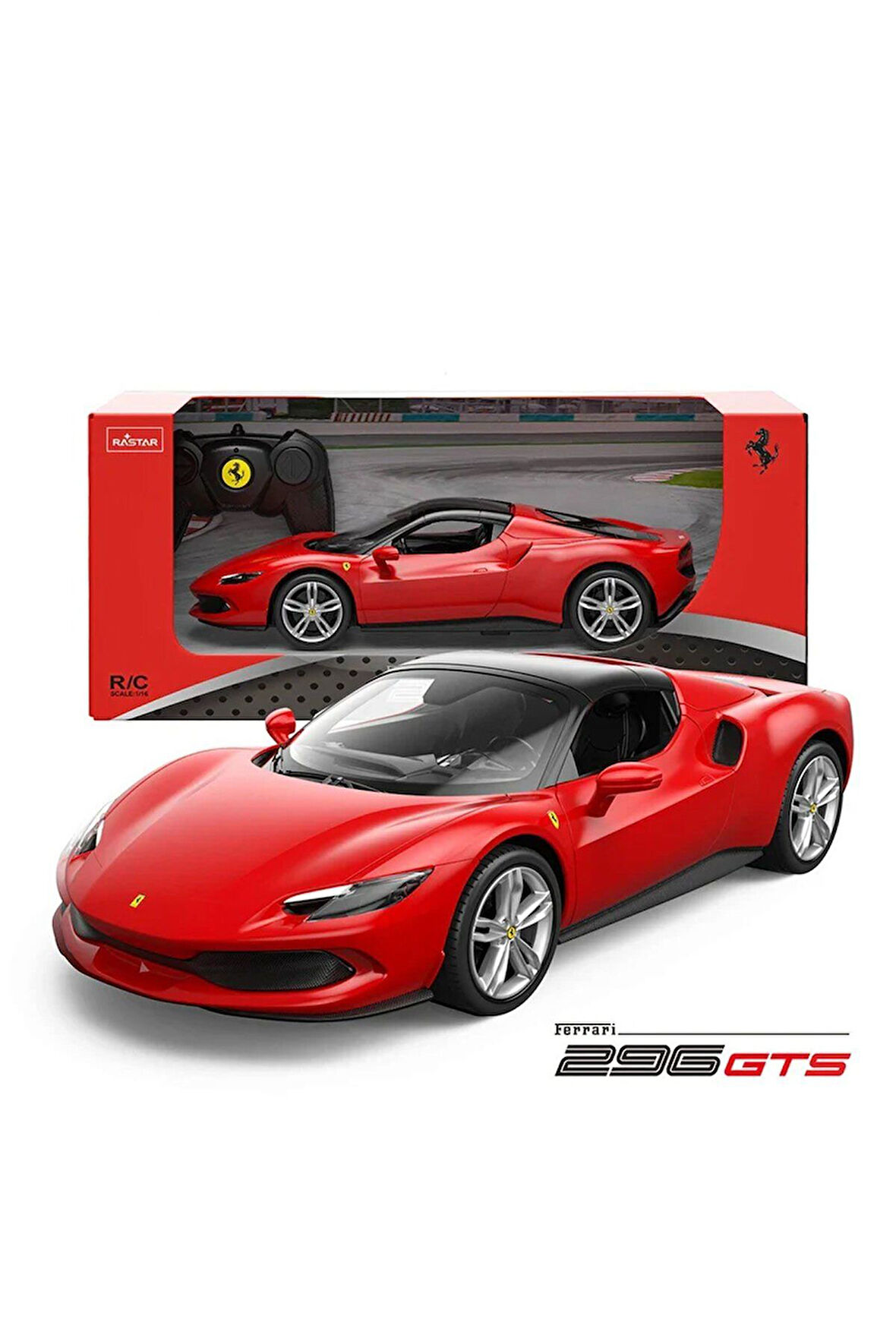 94600 Kumandalı Ferrari 296 GTS 1:16 Kırmızı Kız Erkek Çocuk Oyuncak Eğitici Oyuncaklar