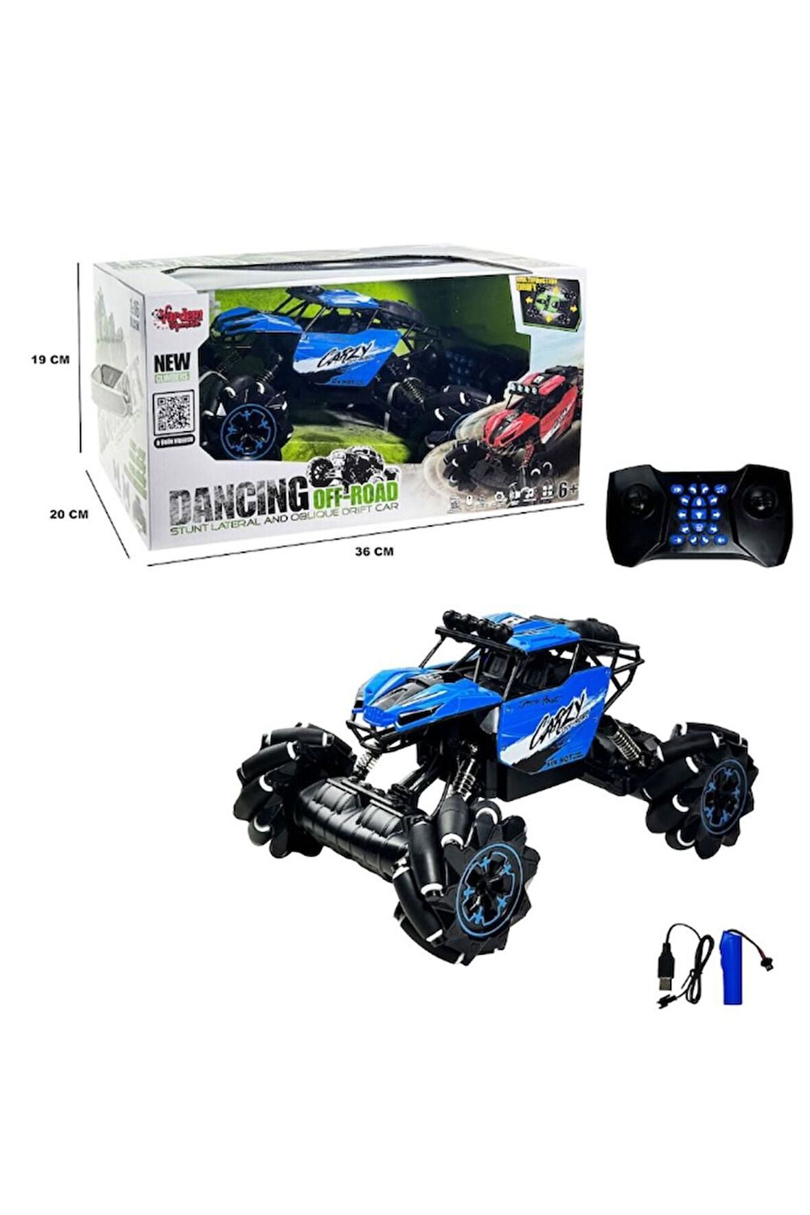 Uzaktan Kumandalı Full Fonksiyon Şarjlı 2.4 Ghz 1:16 Off Road Arazi Arabası Kız Erkek Çocuk Oyuncak