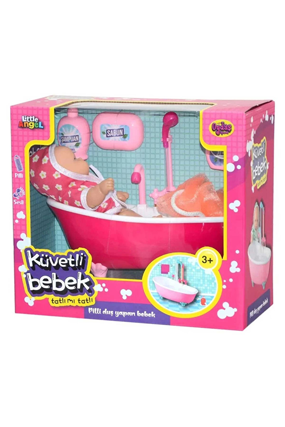 Oydaş Küvette Duş Yapan Bebek 02605 - 1adet Stokta Olan Gönderilir Kız Erkek Çocuk Oyuncak Eğitici O
