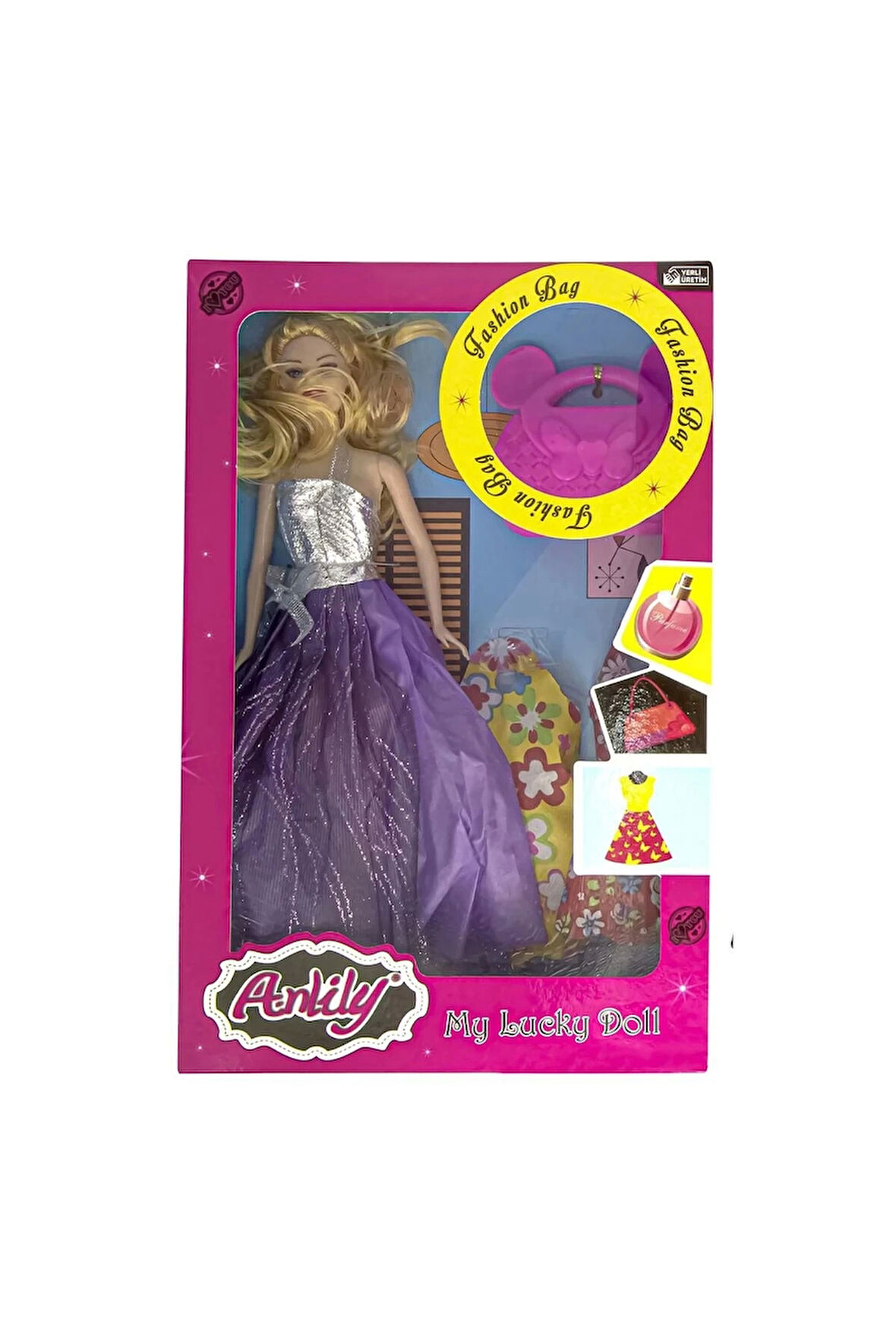 Oydaş Anlily Çantalı Yedek Elbiseli Bebek 2281 Kız Erkek Çocuk Oyuncak Eğitici Oyuncaklar