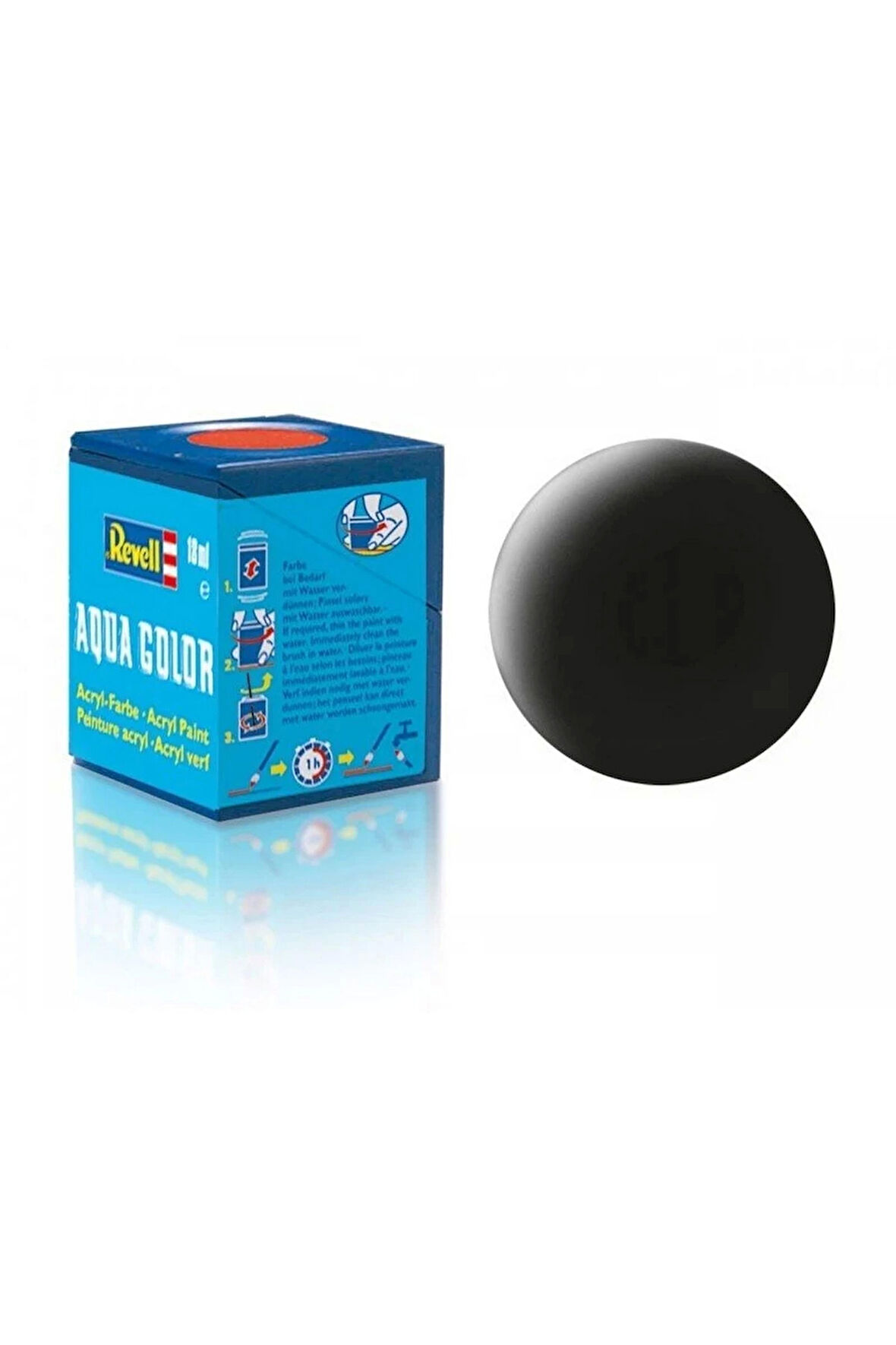 Aqua Color Black - Mat Boya - 18 ml Kız Erkek Çocuk Oyuncak Eğitici Oyuncaklar
