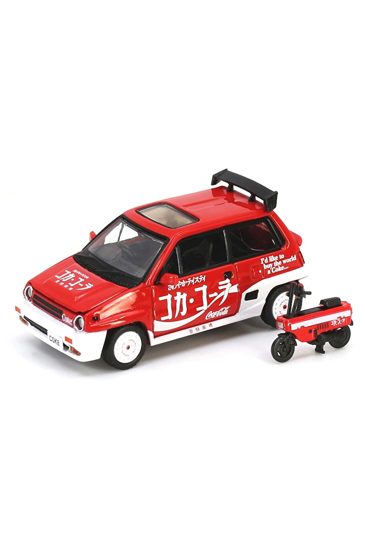 Inno 1:64 Scale Coca-Cola Honda City Turbo ll Kız Erkek Çocuk Oyuncak Eğitici Oyuncaklar
