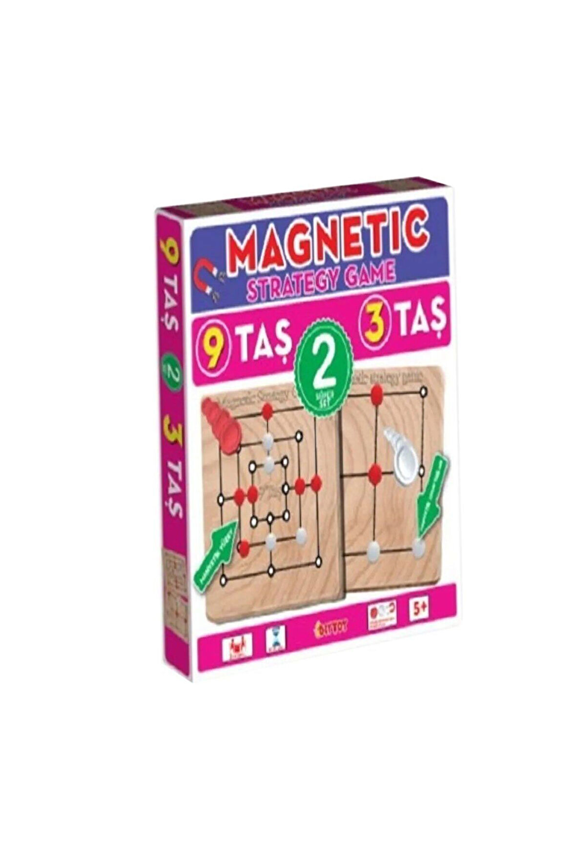 1531549 Manyetik Strateji Oyunları 9 Taş+3 Taş -Dıytoy Kız Erkek Çocuk Oyuncak Eğitici Oyuncaklar