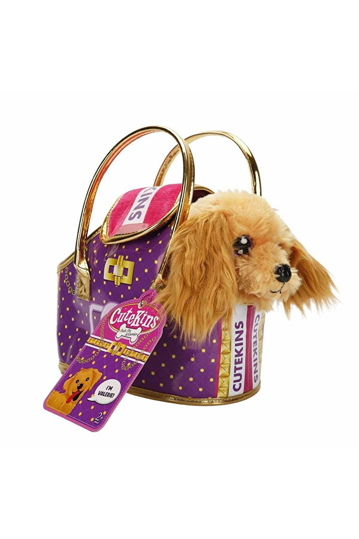 50585 Cutekins Taşıma Çantalı Peluş Köpek -Sunman Kız Erkek Çocuk Oyuncak Eğitici Oyuncaklar