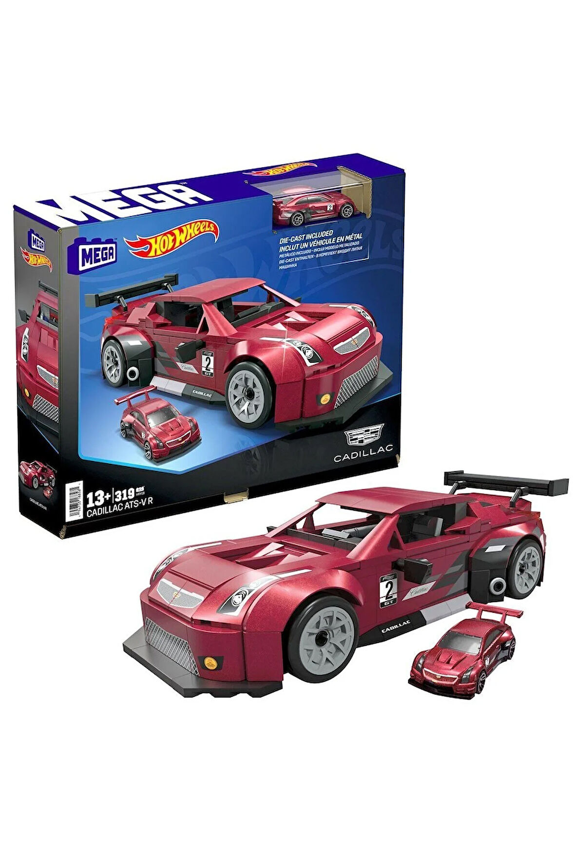 HRY18 MEGA™® Cadillac ATS-V R 319 parça +13 yaş Kız Erkek Çocuk Oyuncak Öğretici Oyuncakla