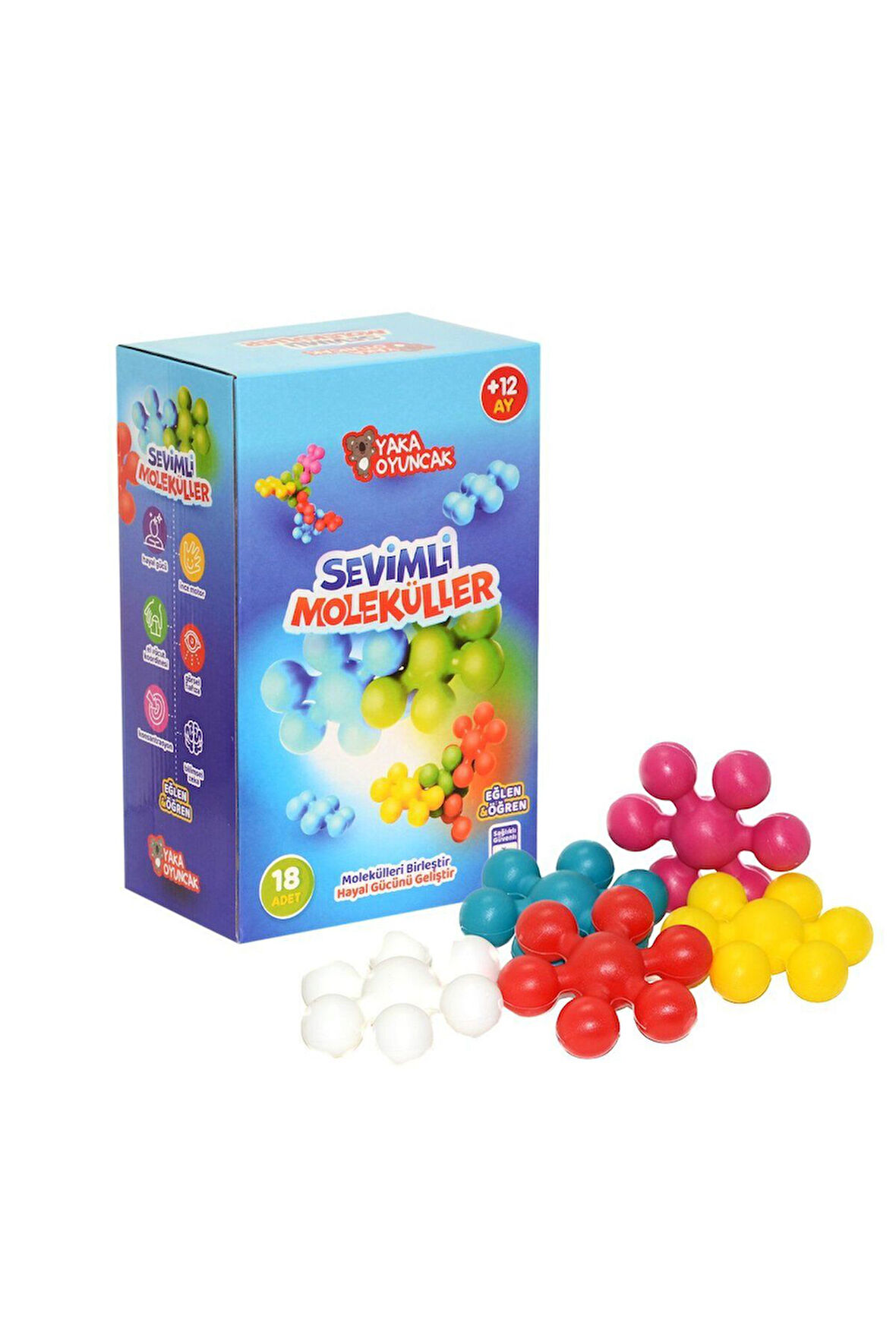 YK-024 Yaka, Sevimli Moleküller Kız Erkek Çocuk Oyuncak Eğitici Oyuncaklar
