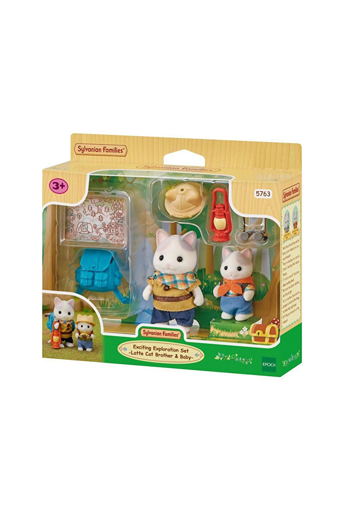 5763 Sylvanian Families Heyecanlı Keşif Seti Latte Kedi Abi ve Bebek +4 yaş Kız Erkek Çocuk Oyuncak
