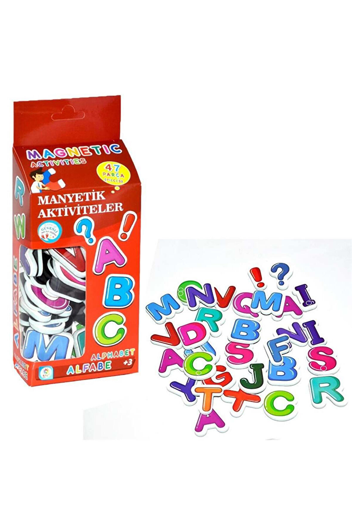 47 Parça Magnet Alfabe Manyetik Harfler Kız Erkek Çocuk Oyuncak Eğitici Oyuncaklar