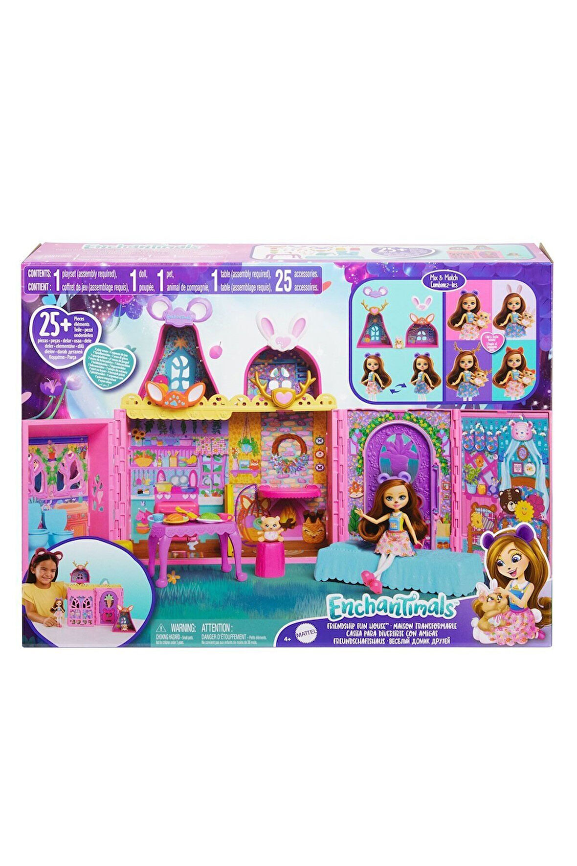 HXL53 Enchantimals Ana Karakter Bebekler Evi Kız Erkek Çocuk Oyuncak Eğitici Oyuncaklar