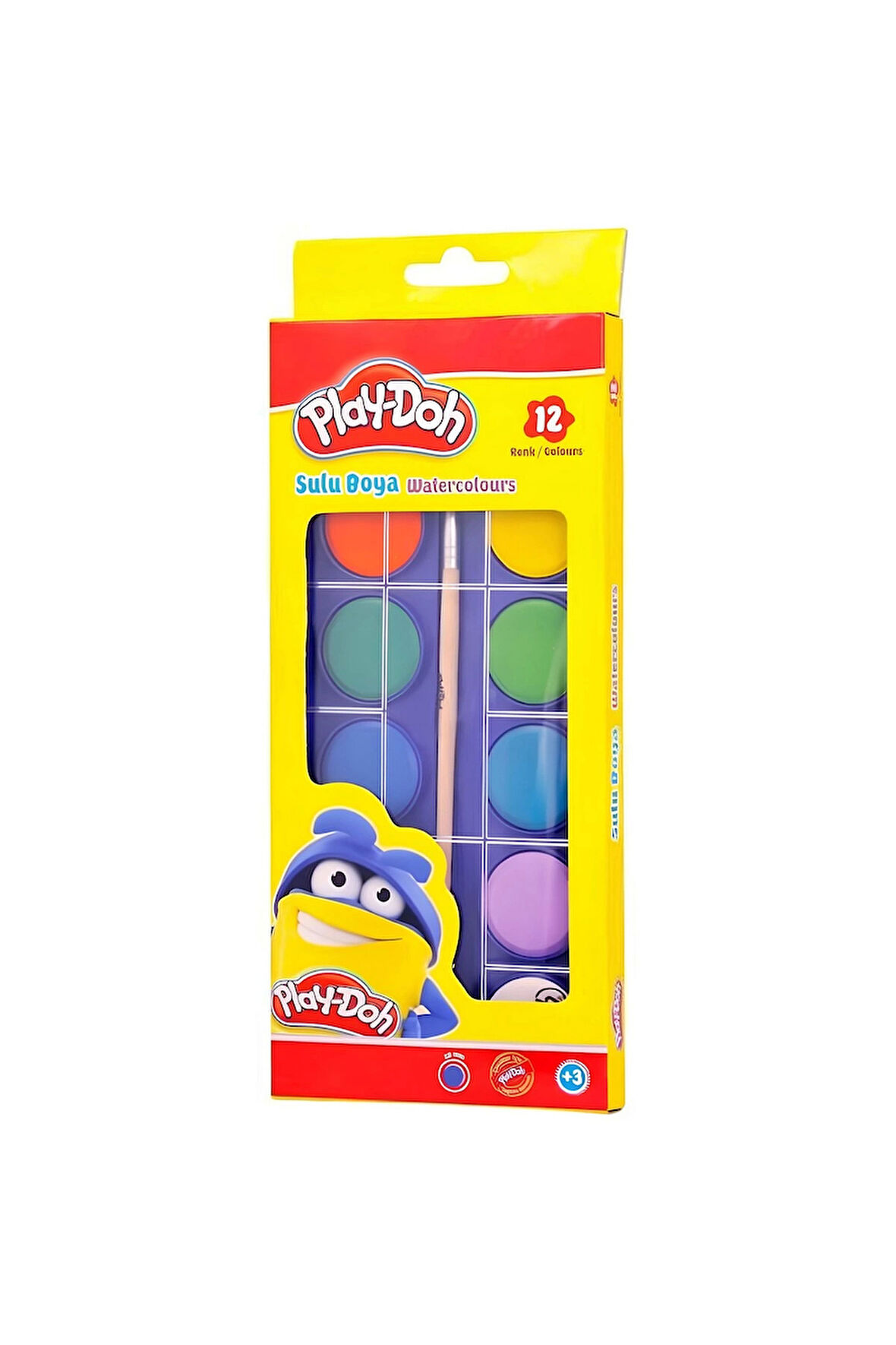 Play-Doh Sulu Boya 28 MM Büyük Boy 12 Renk Kız Erkek Çocuk Oyuncak Eğitici Oyuncaklar
