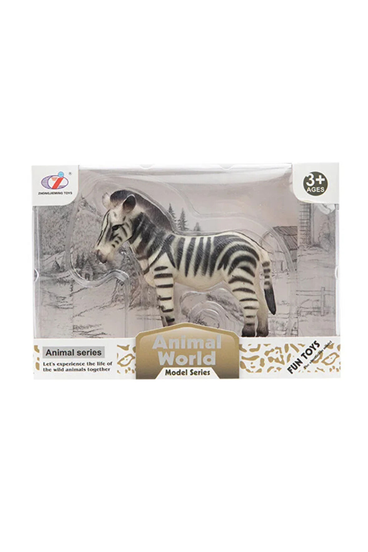 Kutulu Model Figür Hayvan Zebra Kız Erkek Çocuk Oyuncak Eğitici Oyuncaklar
