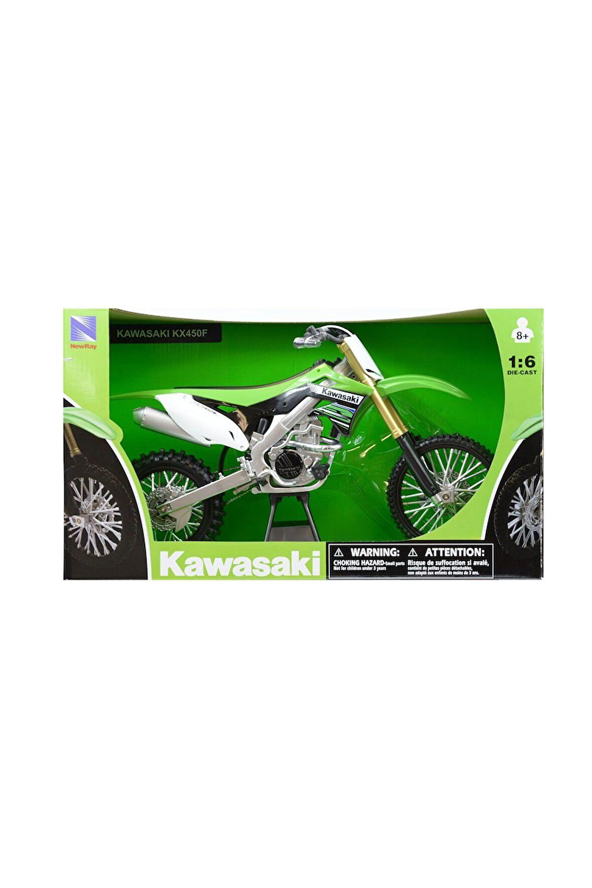 49403 Motor Kawasaki KX450 Yeşil Kız Erkek Çocuk Oyuncak Eğitici Oyuncaklar