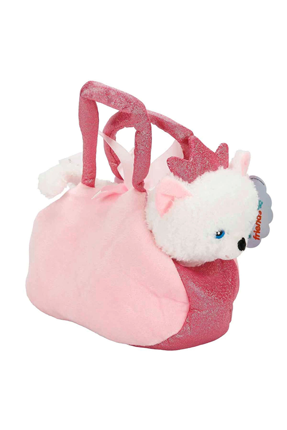 Peluş Kedi Köpek Taşıma Çantalı 20cm Kız Erkek Çocuk Oyuncak Eğitici Oyuncaklar
