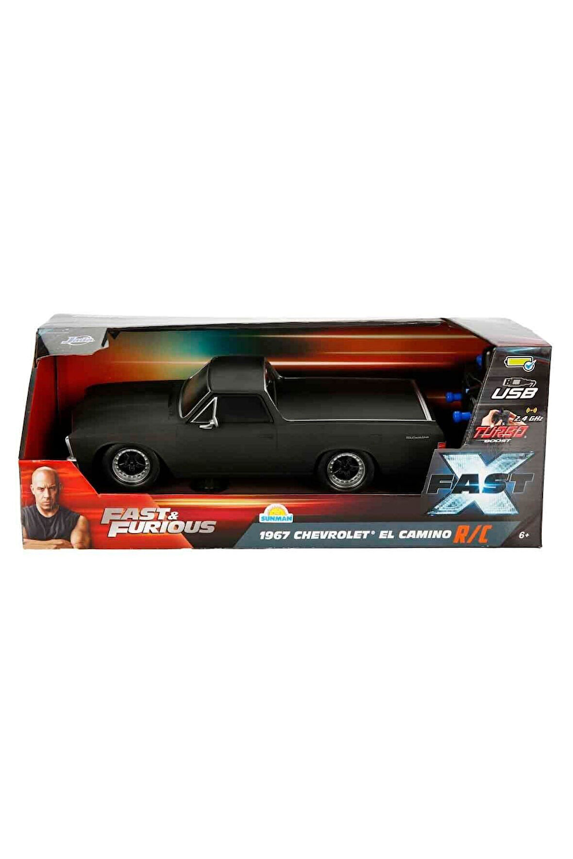 8429 1:16 Fast & Furious 1967 Chevrolet El Camino USB Şarjlı Uzaktan Kumandalı Araba Kız Erkek Çocuk