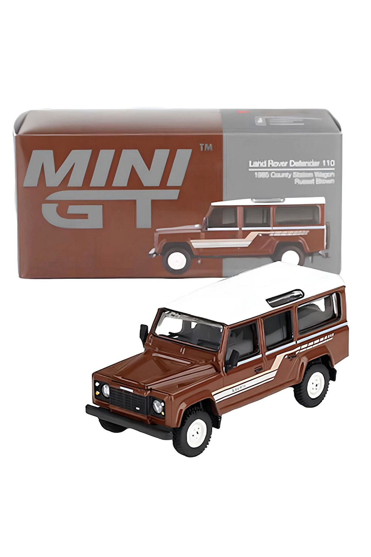 Mini GT 1-64 Land Rover Defender 110 1985 County Station Wagon Russet Brown Kız Erkek Çocuk Oyuncak